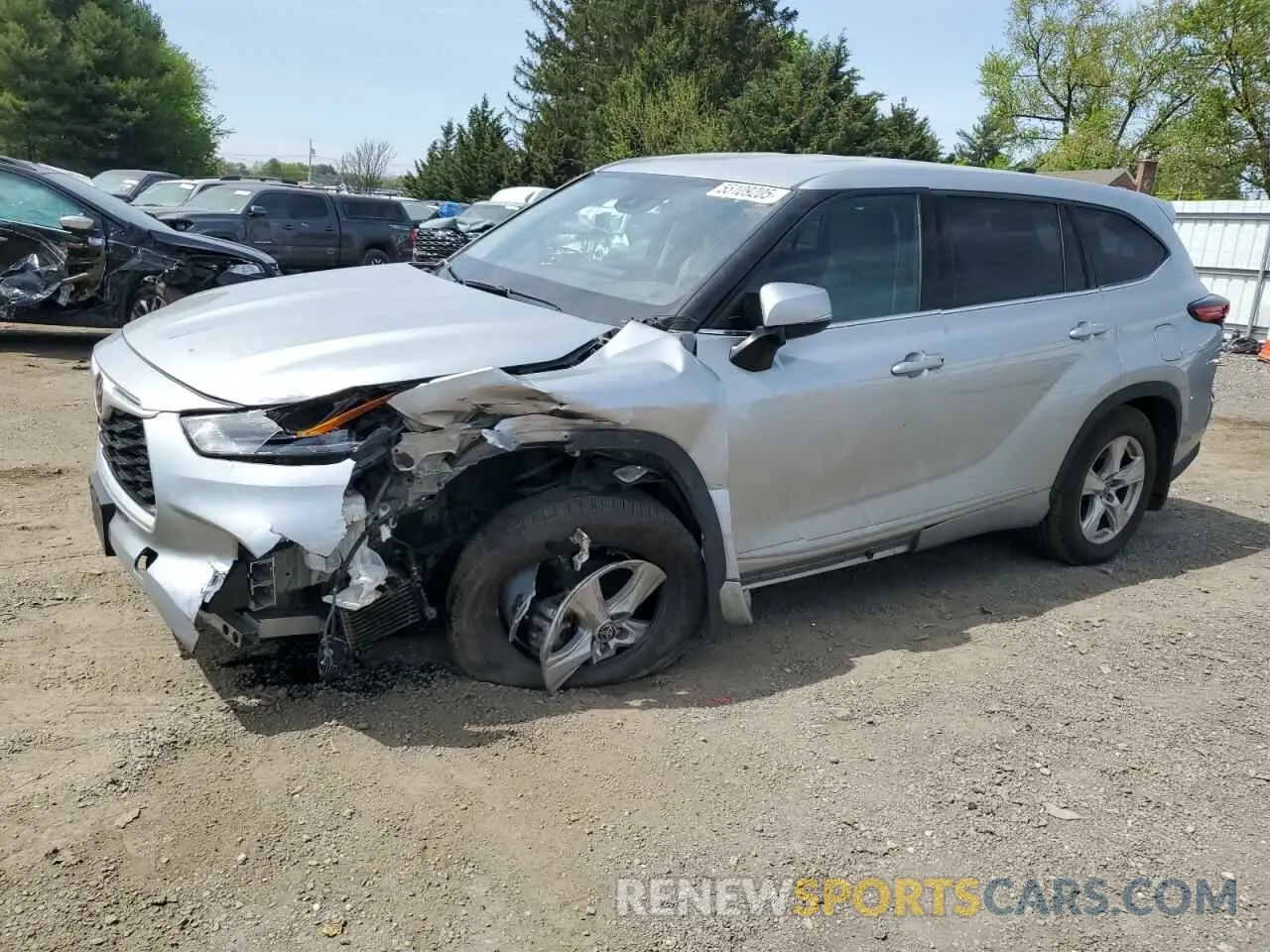 1 Photograph of a damaged car 5TDBZRBH2NS565408 TOYOTA HIGHLANDER 2022