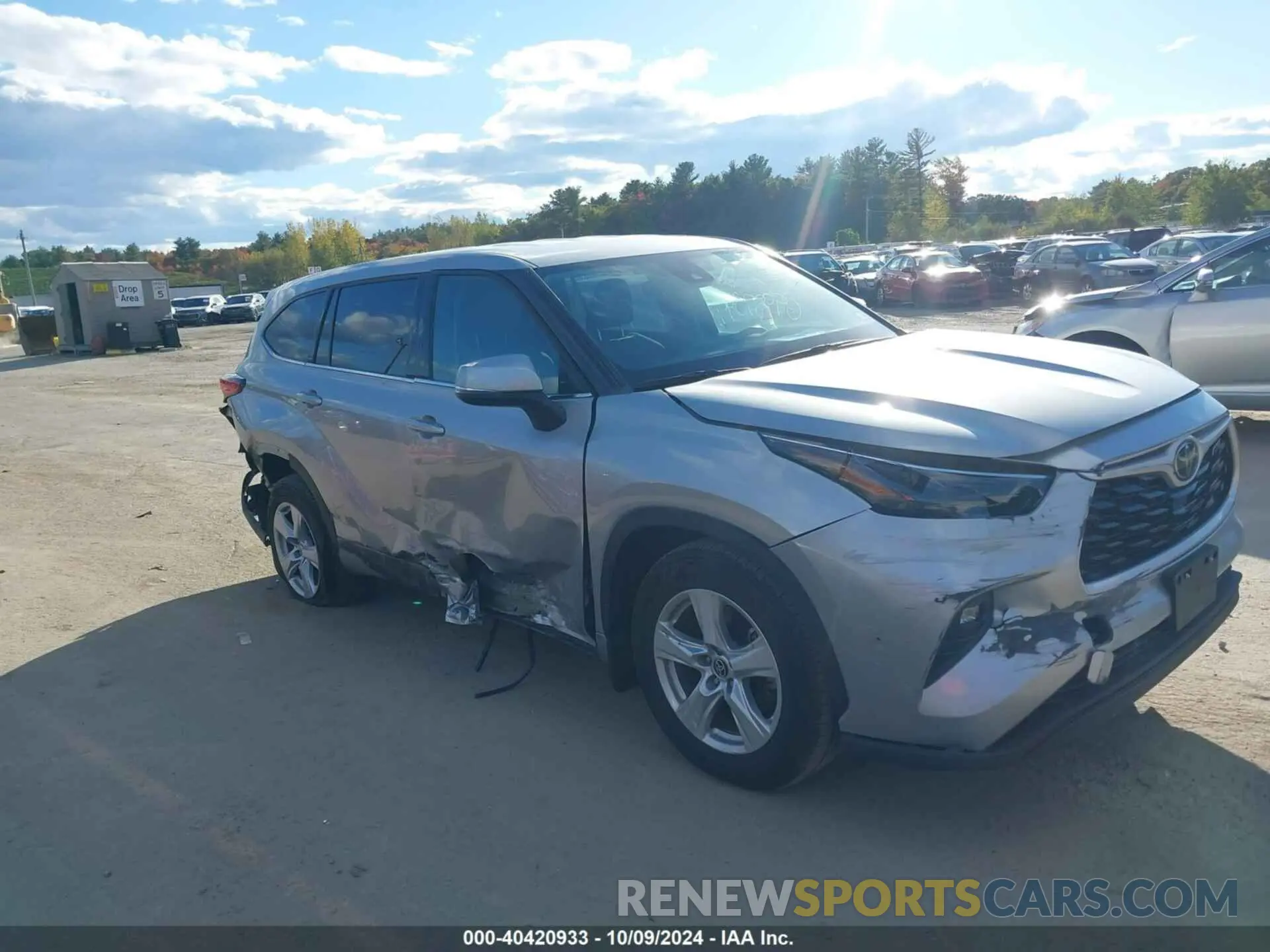1 Photograph of a damaged car 5TDBZRBH2NS578630 TOYOTA HIGHLANDER 2022