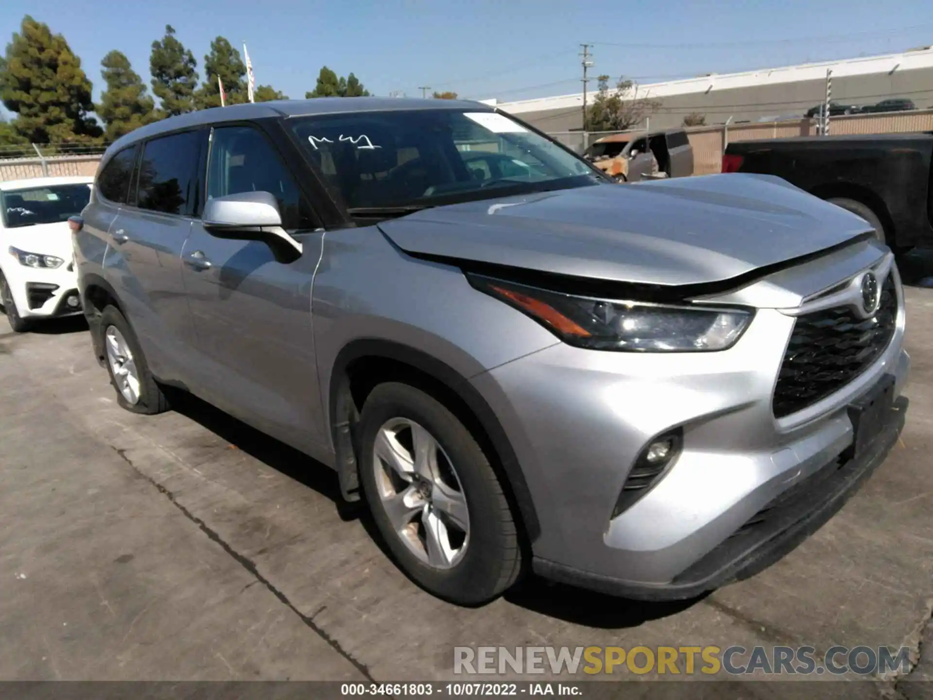 1 Photograph of a damaged car 5TDBZRBH3NS570746 TOYOTA HIGHLANDER 2022