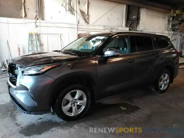 1 Photograph of a damaged car 5TDBZRBH4NS238217 TOYOTA HIGHLANDER 2022