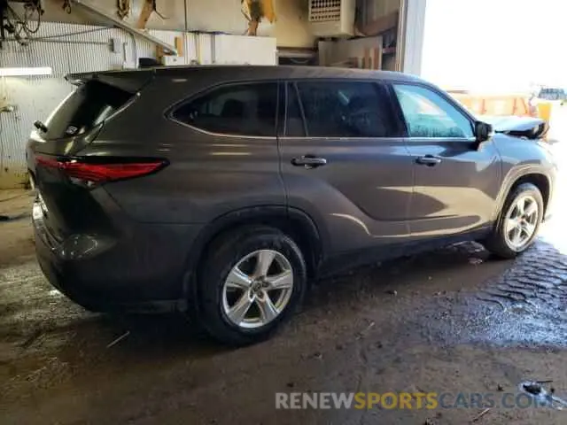 3 Photograph of a damaged car 5TDBZRBH4NS238217 TOYOTA HIGHLANDER 2022