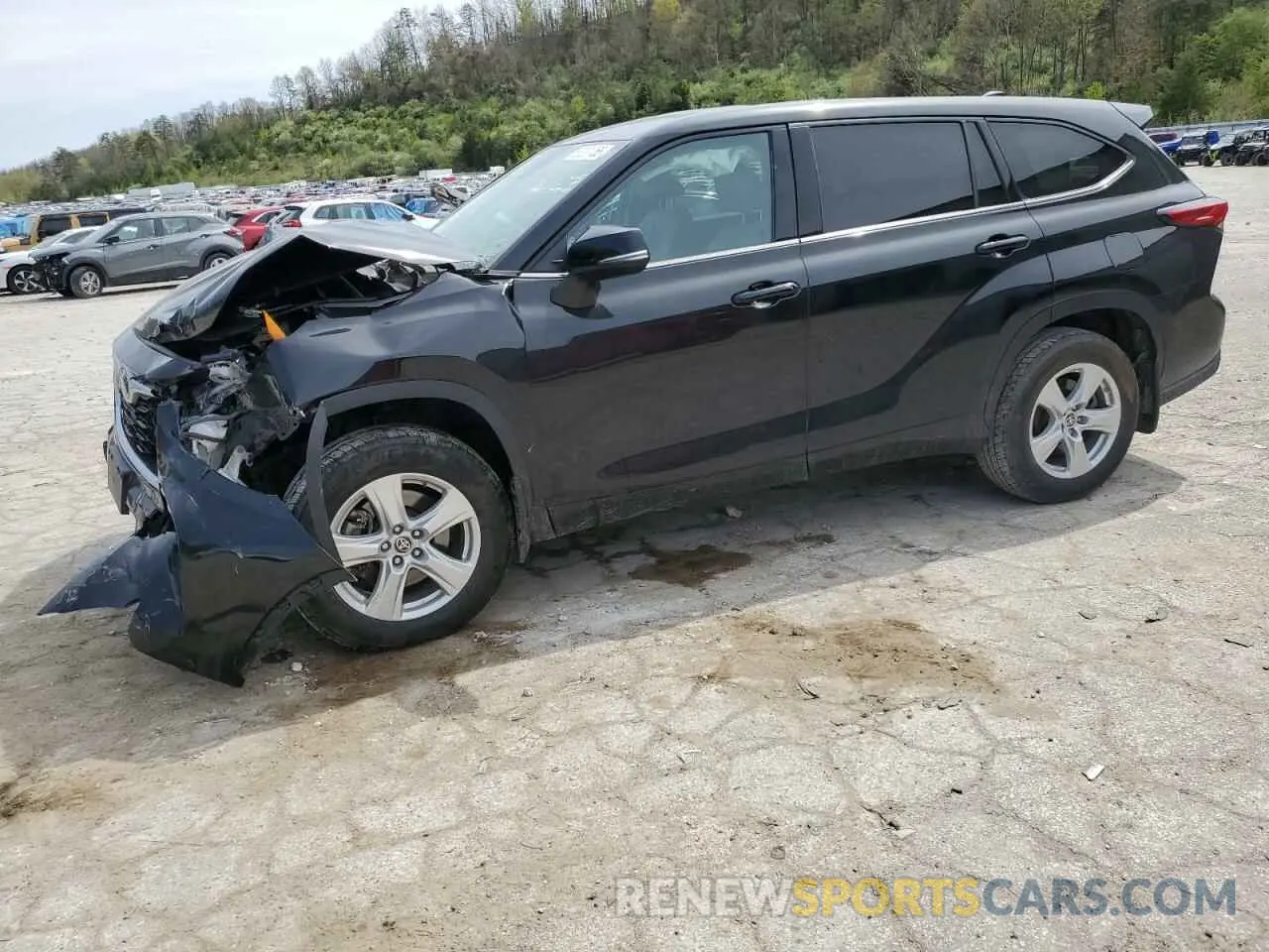 1 Photograph of a damaged car 5TDBZRBH6NS595835 TOYOTA HIGHLANDER 2022