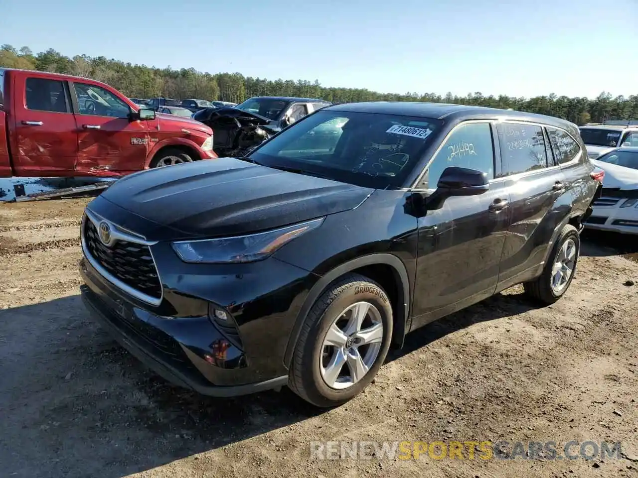 1 Photograph of a damaged car 5TDBZRBH7NS214042 TOYOTA HIGHLANDER 2022