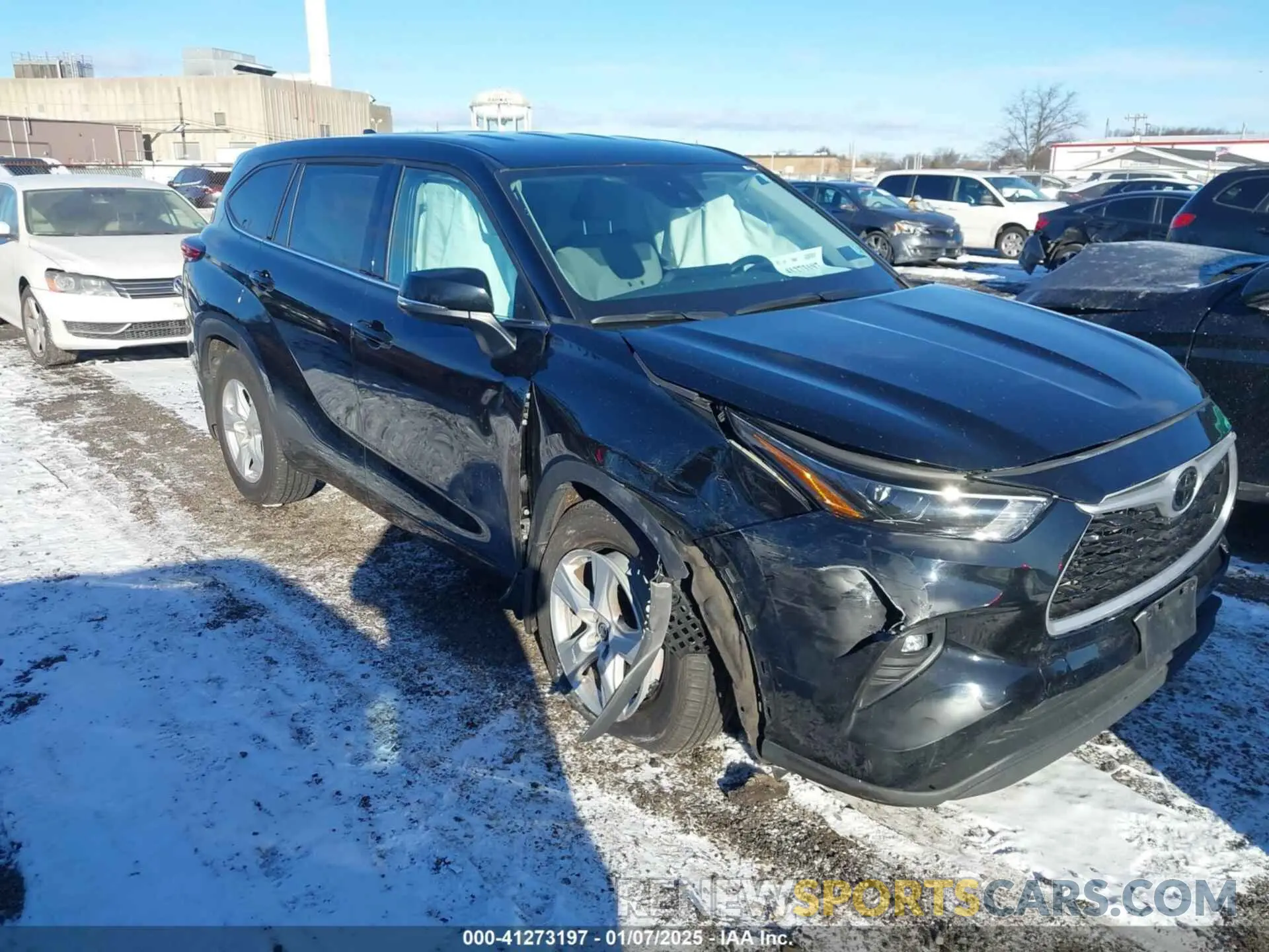 1 Photograph of a damaged car 5TDBZRBH7NS574122 TOYOTA HIGHLANDER 2022