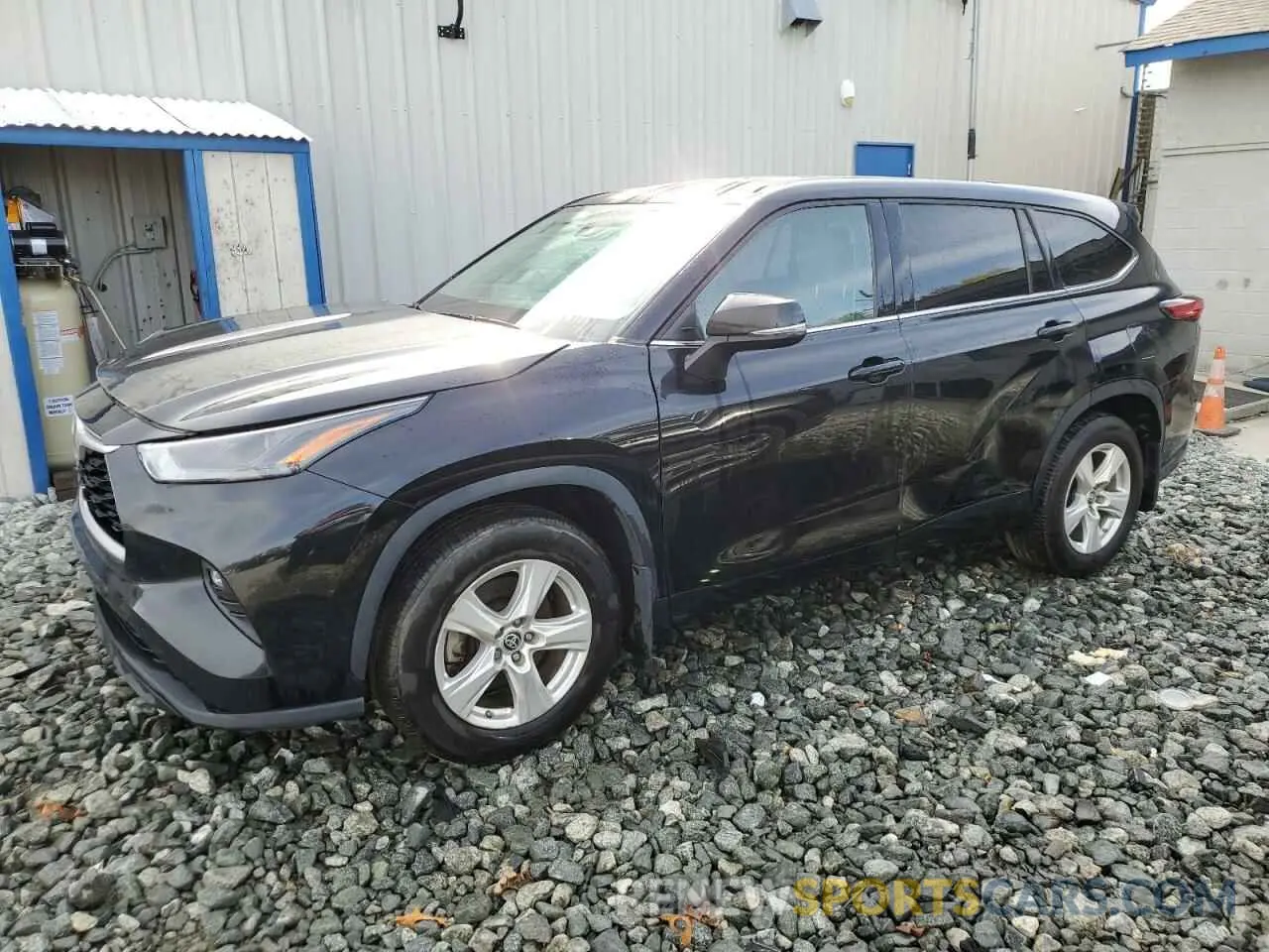 1 Photograph of a damaged car 5TDBZRBH9NS203091 TOYOTA HIGHLANDER 2022