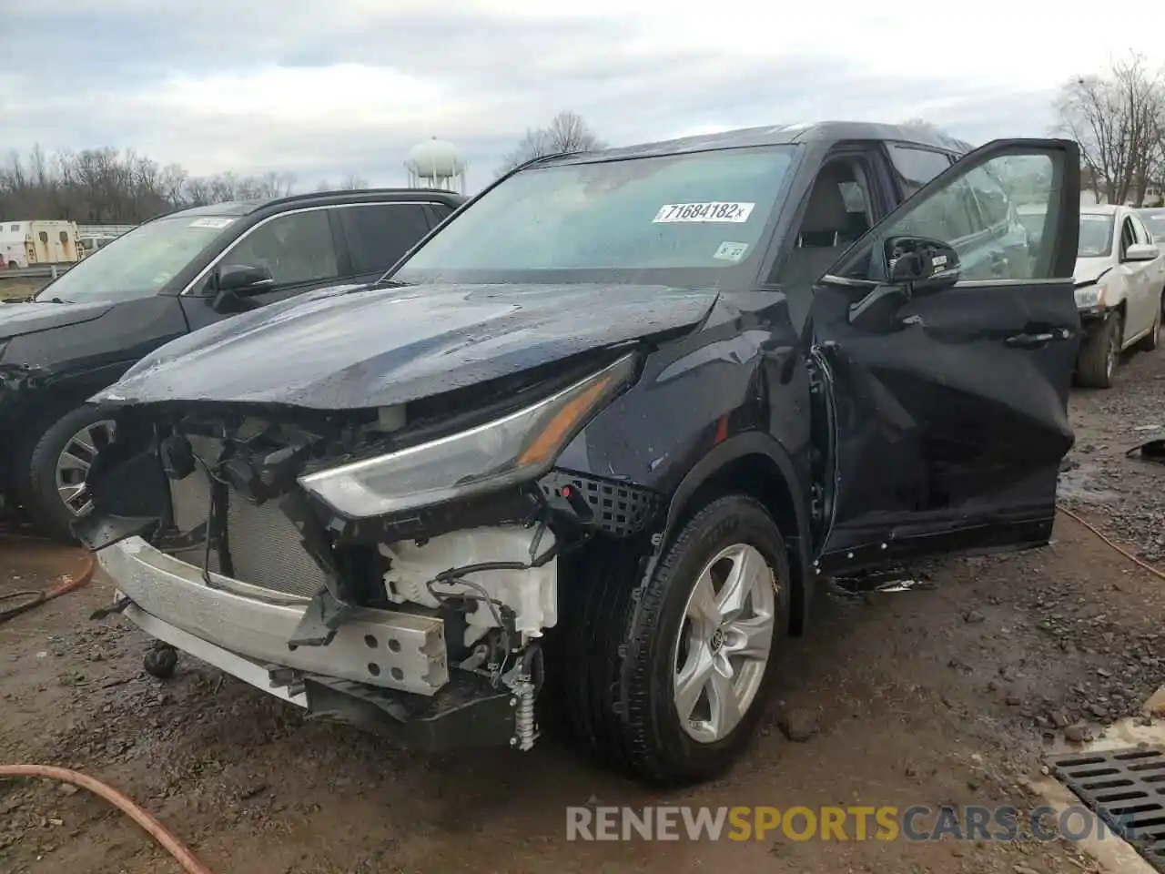 1 Photograph of a damaged car 5TDBZRBH9NS237080 TOYOTA HIGHLANDER 2022