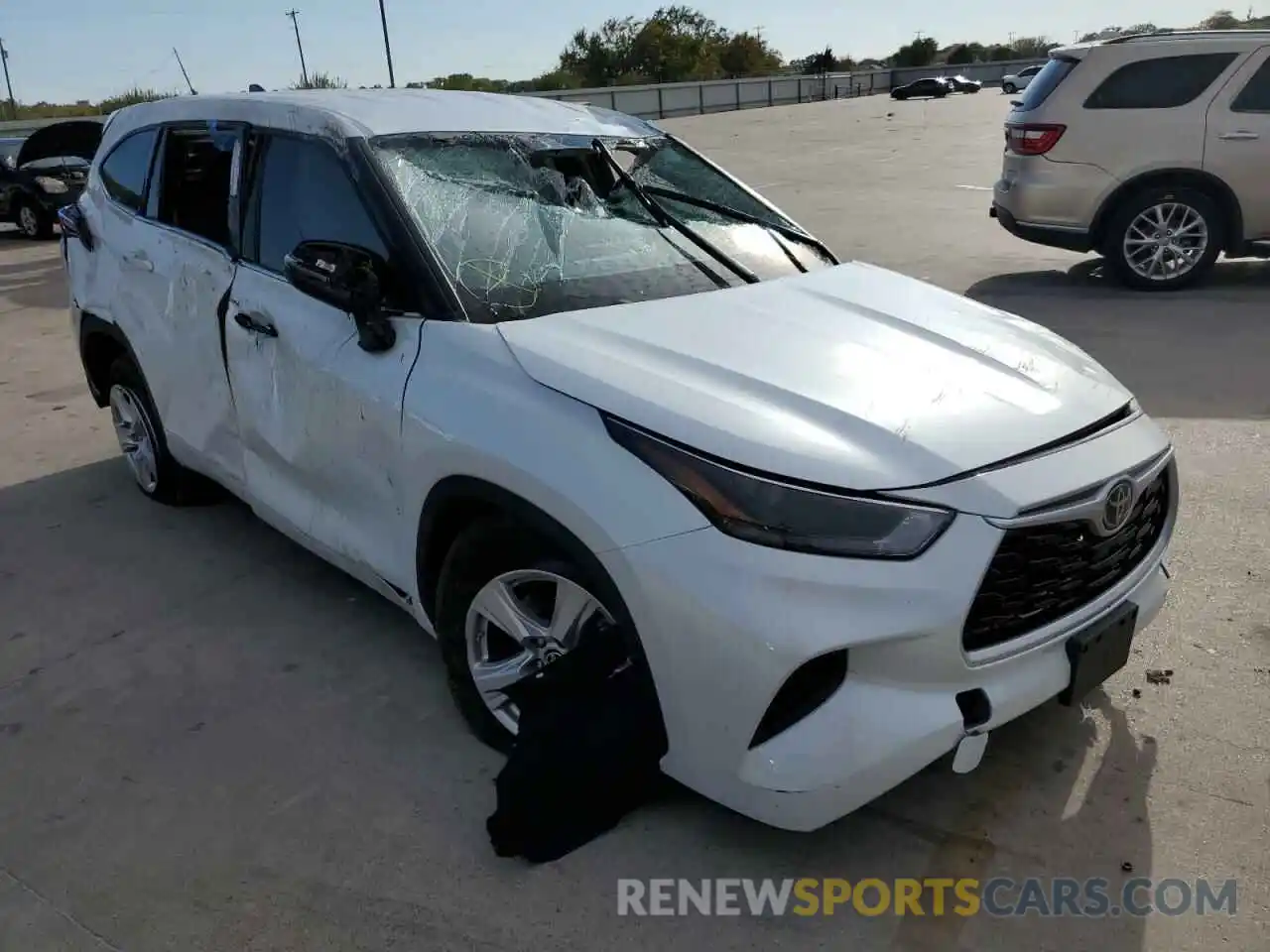 1 Photograph of a damaged car 5TDCZRAH0NS553232 TOYOTA HIGHLANDER 2022