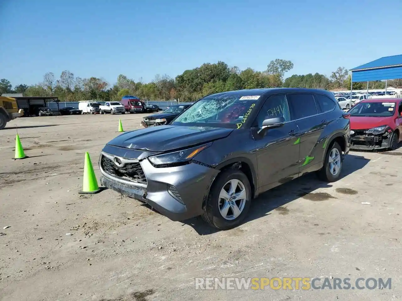 2 Photograph of a damaged car 5TDCZRAH5NS114897 TOYOTA HIGHLANDER 2022