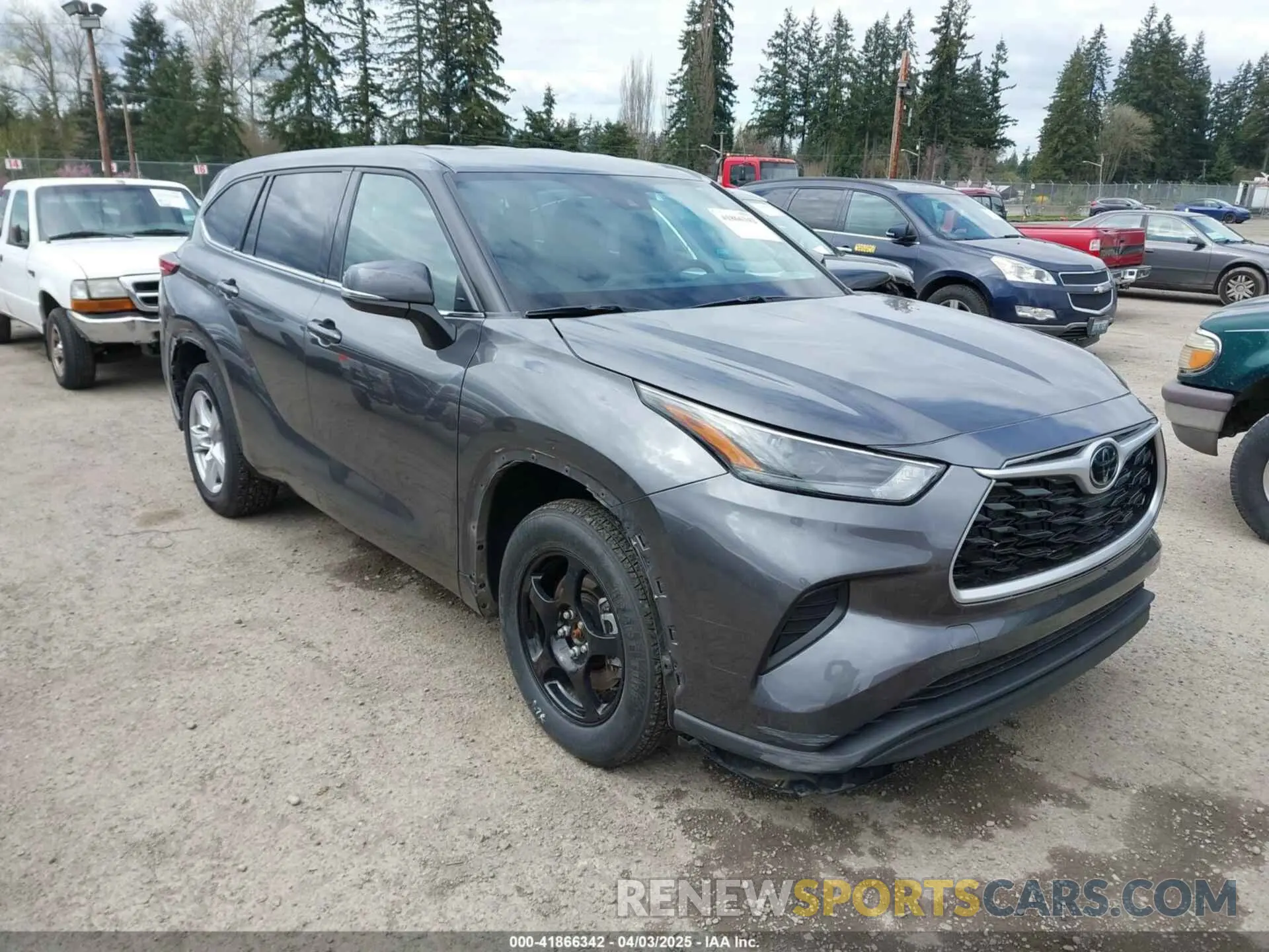 1 Photograph of a damaged car 5TDCZRBH2NS578180 TOYOTA HIGHLANDER 2022