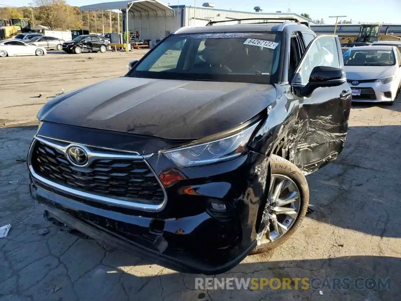 2 Photograph of a damaged car 5TDDZRBH4NS184636 TOYOTA HIGHLANDER 2022