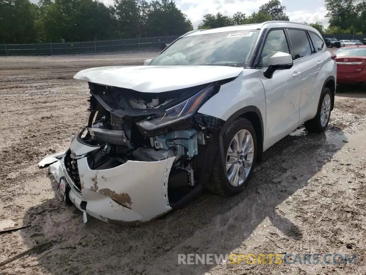 2 Photograph of a damaged car 5TDDZRBH5NS167313 TOYOTA HIGHLANDER 2022