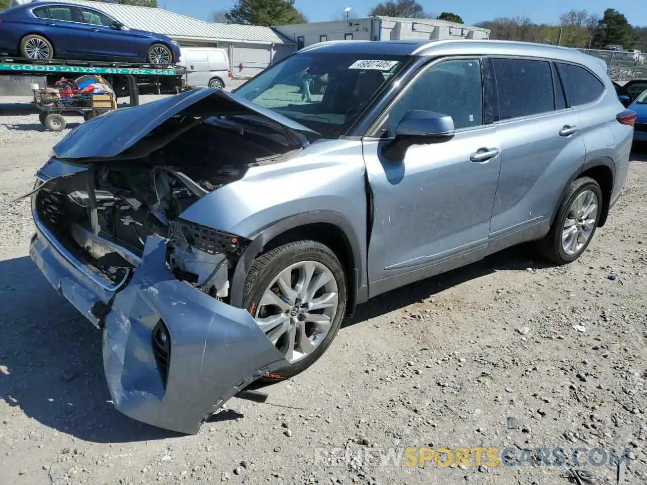 1 Photograph of a damaged car 5TDDZRBH5NS186086 TOYOTA HIGHLANDER 2022