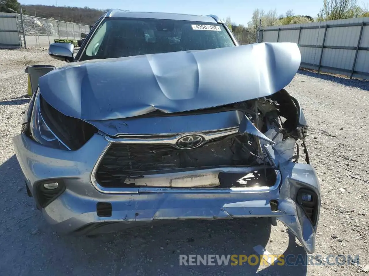 5 Photograph of a damaged car 5TDDZRBH5NS186086 TOYOTA HIGHLANDER 2022