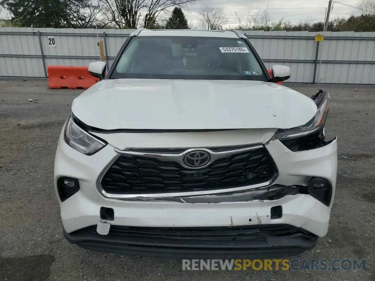 5 Photograph of a damaged car 5TDDZRBH6NS169393 TOYOTA HIGHLANDER 2022