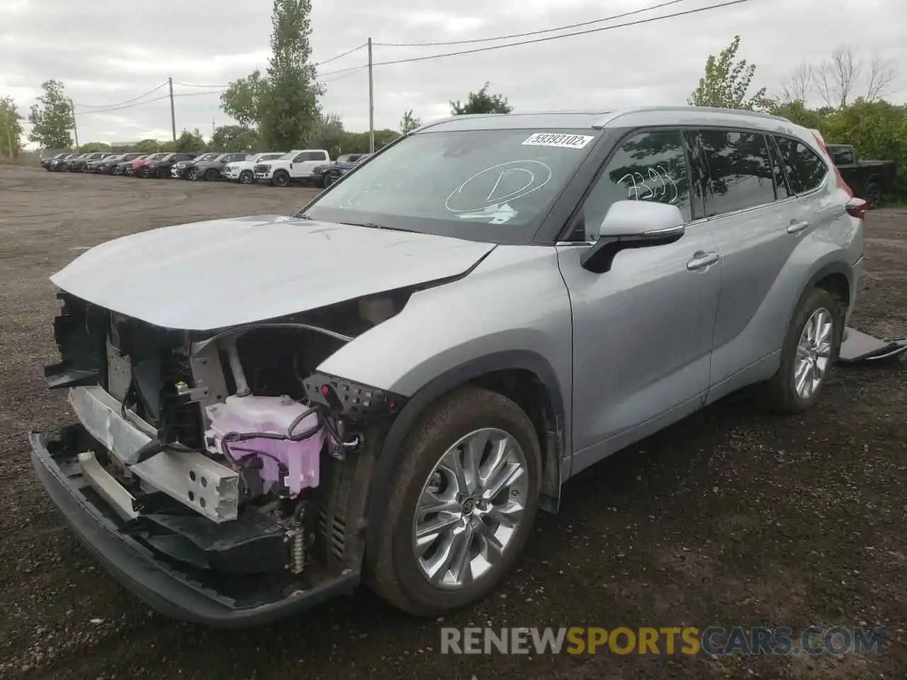 2 Photograph of a damaged car 5TDDZRBH6NS206247 TOYOTA HIGHLANDER 2022