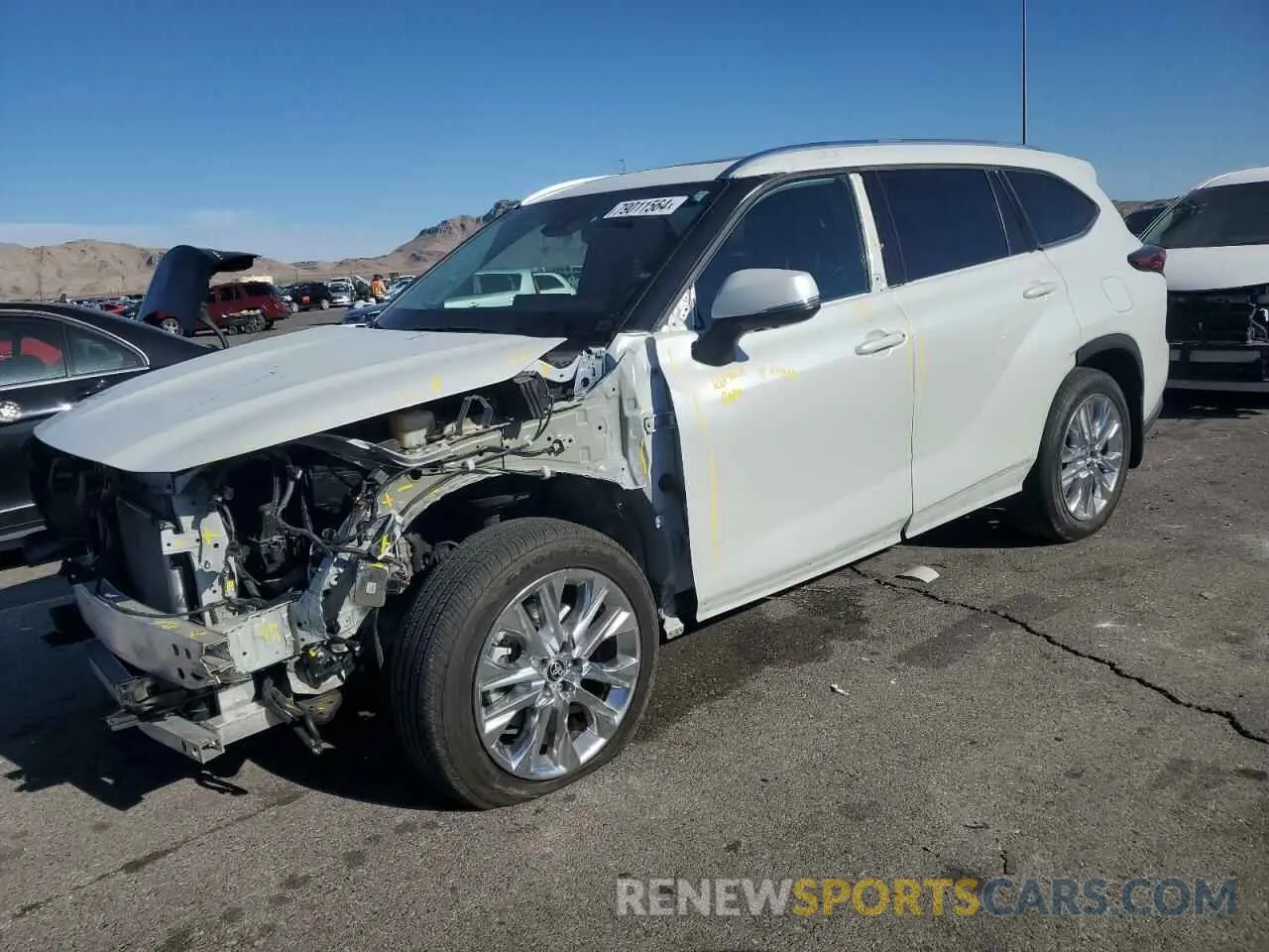 1 Photograph of a damaged car 5TDDZRBH8NS214821 TOYOTA HIGHLANDER 2022