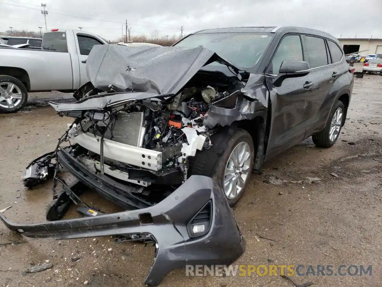 2 Photograph of a damaged car 5TDDZRBH9NS162292 TOYOTA HIGHLANDER 2022