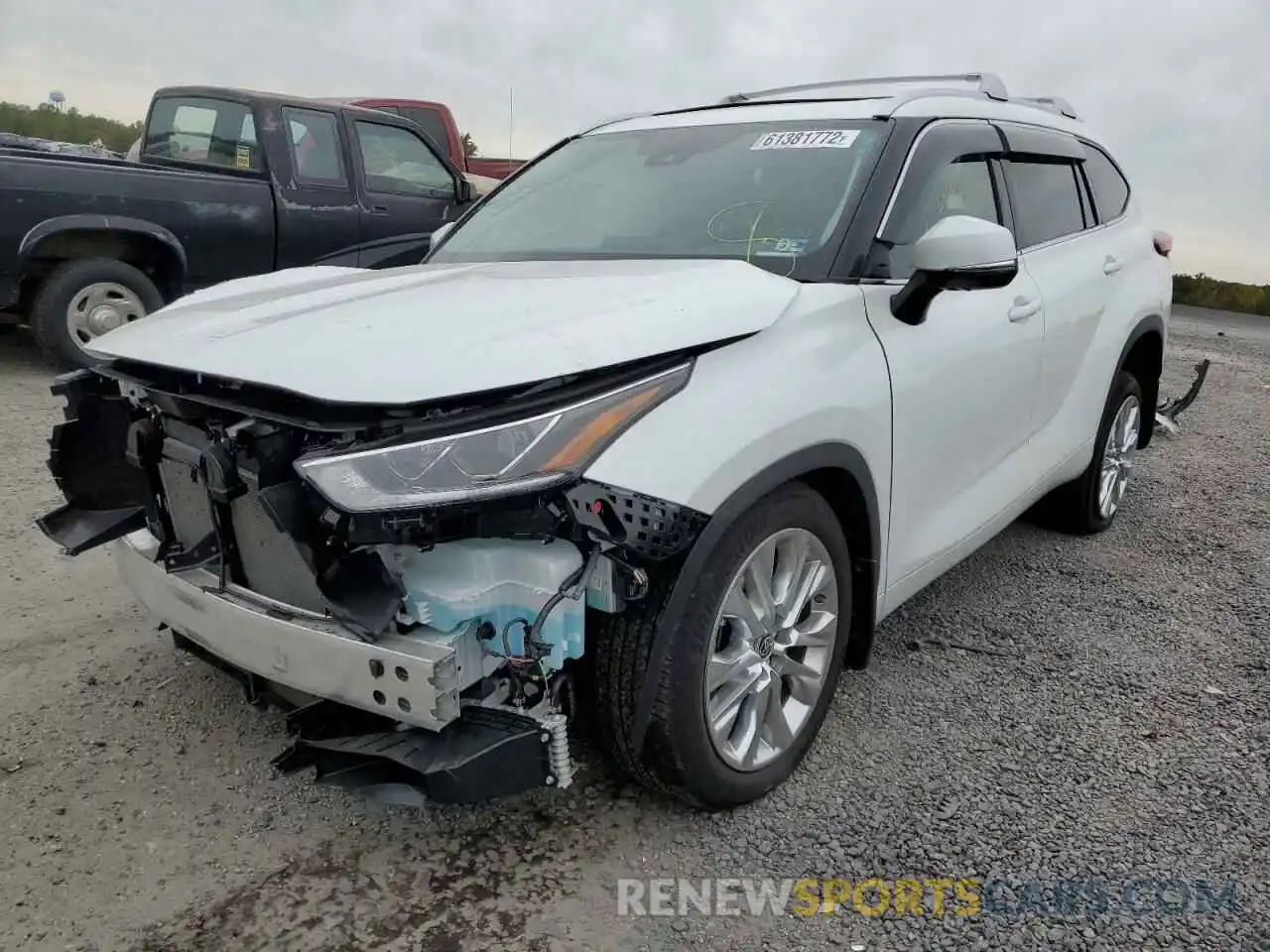 2 Photograph of a damaged car 5TDDZRBH9NS199102 TOYOTA HIGHLANDER 2022