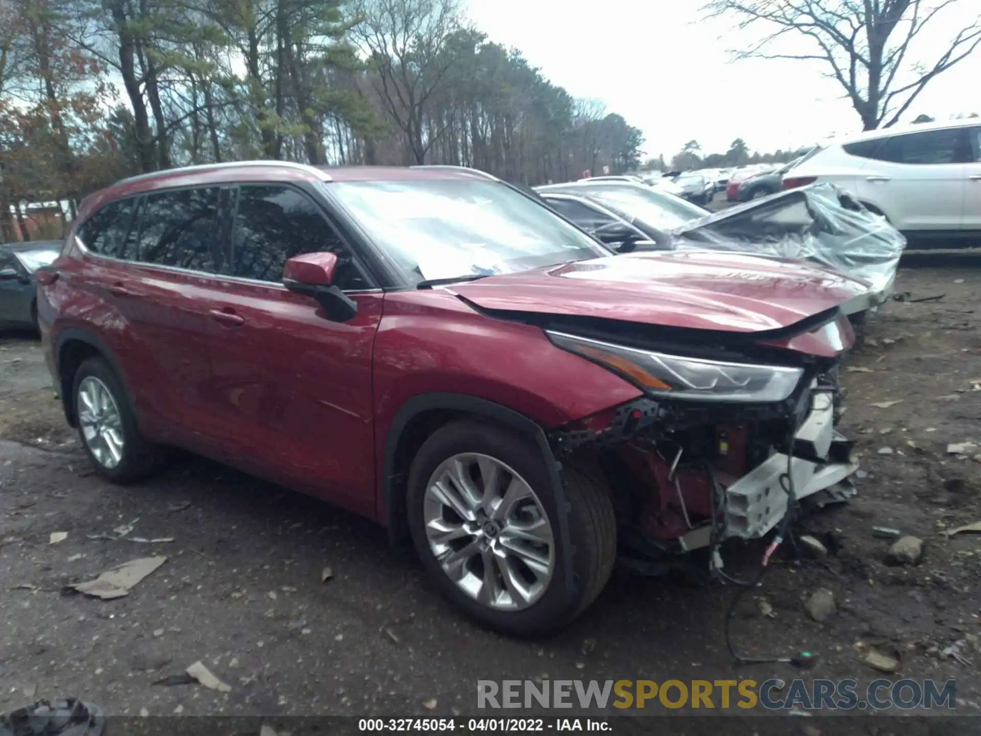 1 Photograph of a damaged car 5TDDZRBHXNS562409 TOYOTA HIGHLANDER 2022