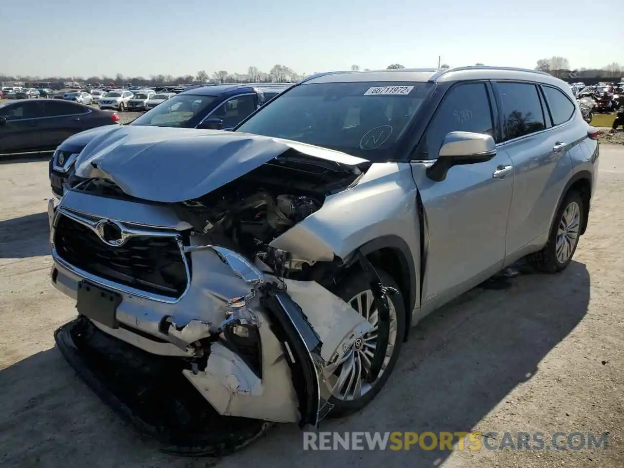 2 Photograph of a damaged car 5TDEBRCH2NS097163 TOYOTA HIGHLANDER 2022