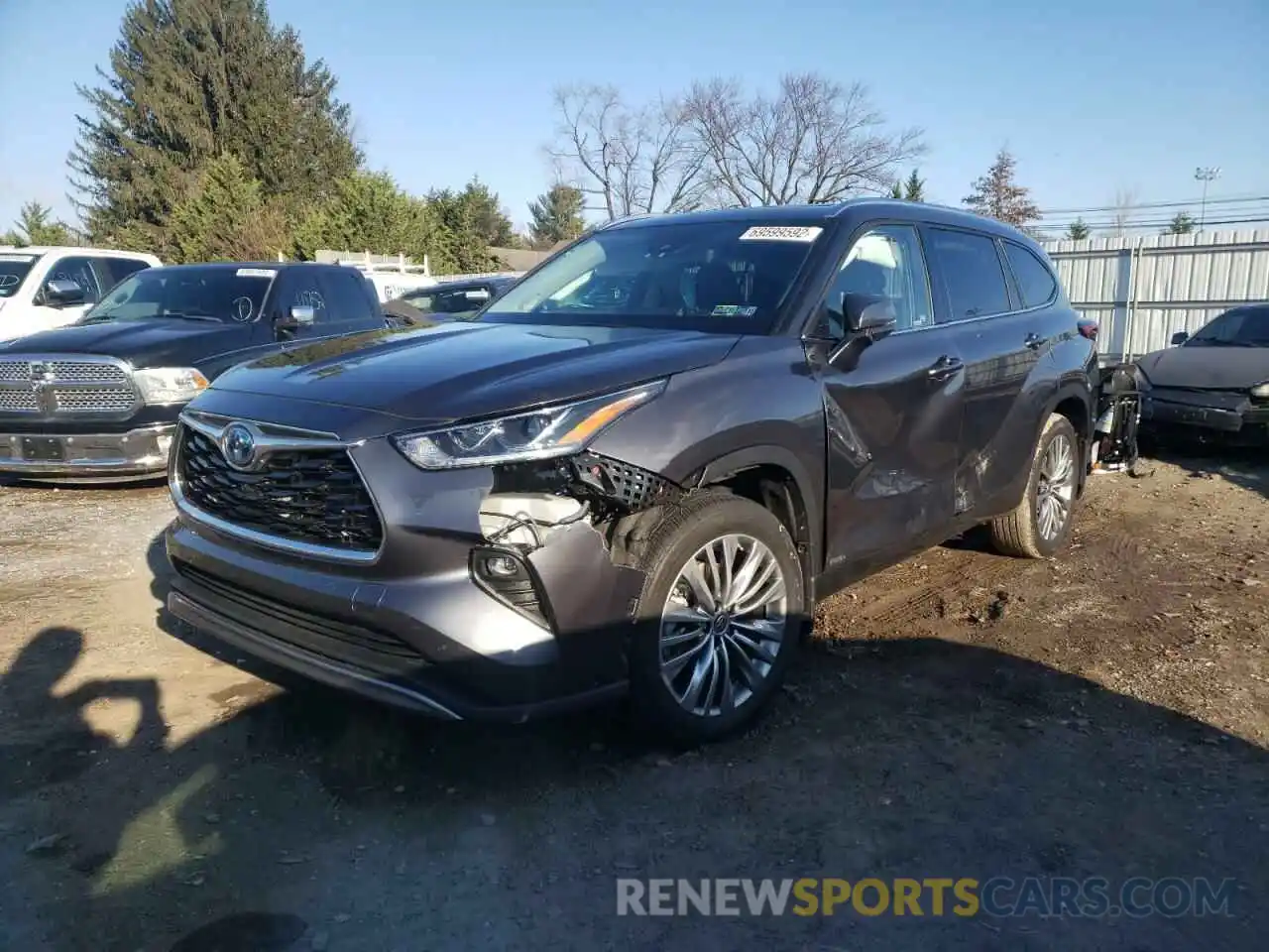 1 Photograph of a damaged car 5TDEBRCH4NS075536 TOYOTA HIGHLANDER 2022