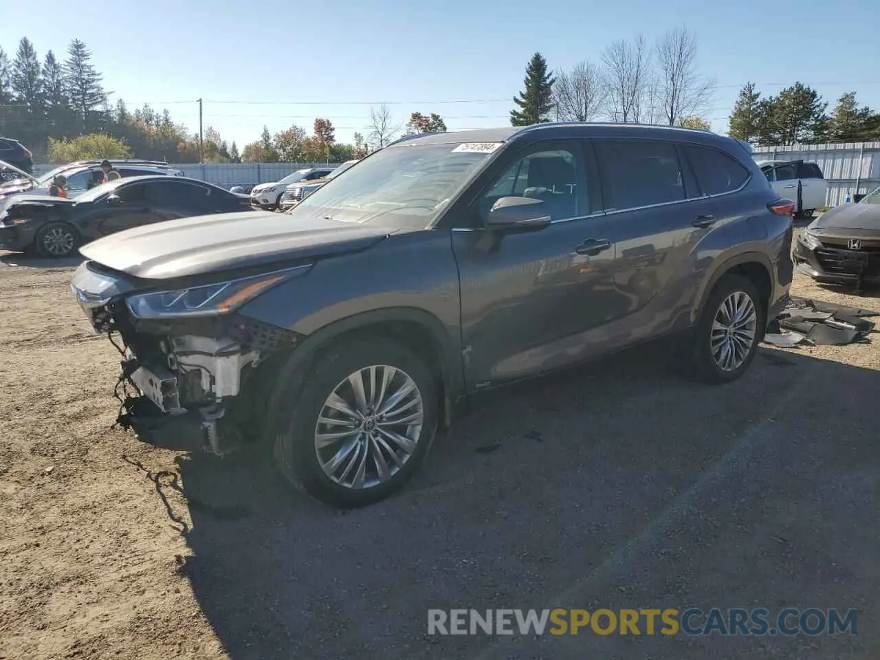 1 Photograph of a damaged car 5TDEBRCH9NS078738 TOYOTA HIGHLANDER 2022