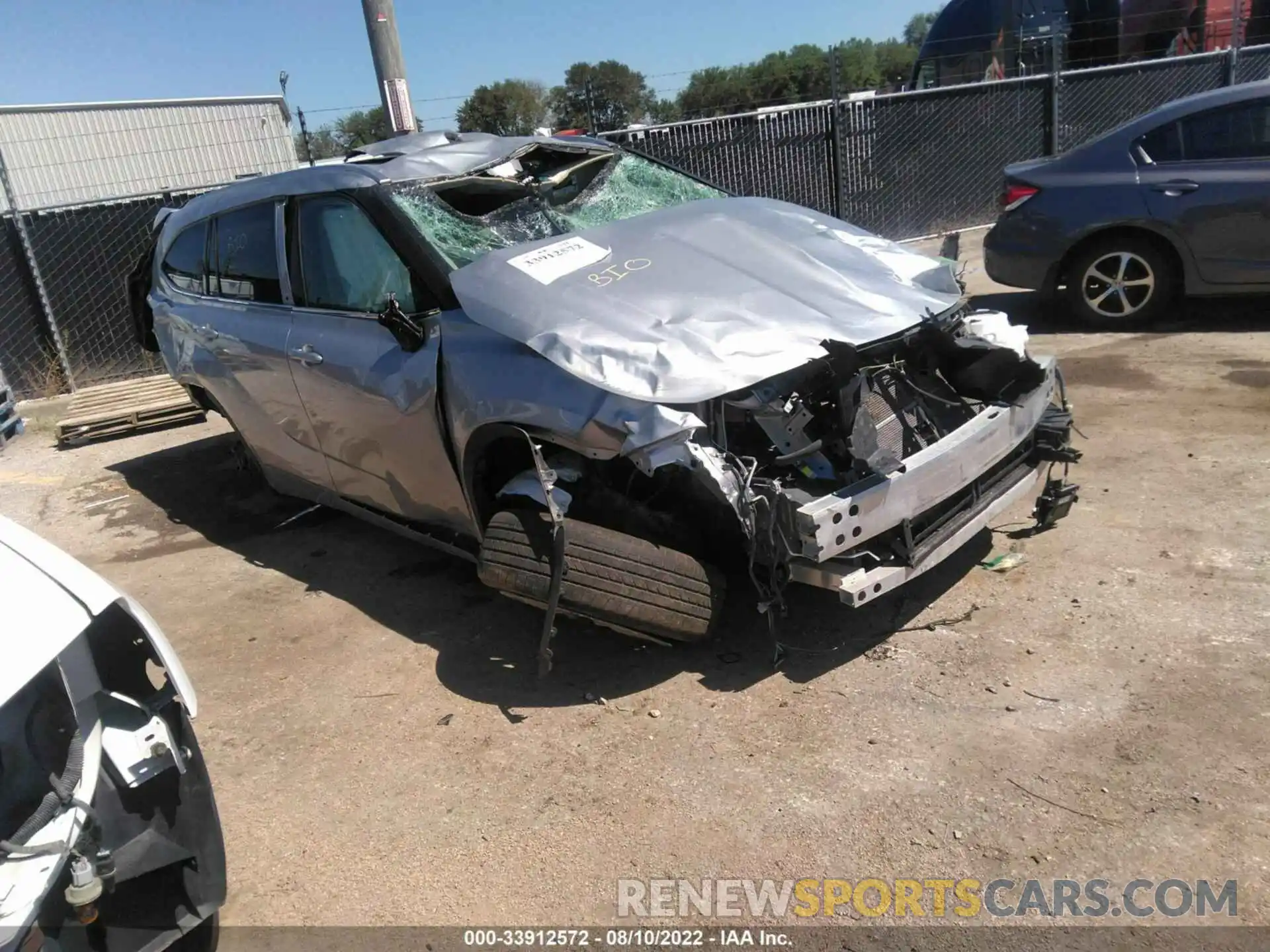 1 Photograph of a damaged car 5TDEBRCH9NS080991 TOYOTA HIGHLANDER 2022