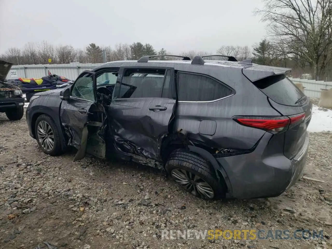 2 Photograph of a damaged car 5TDFZRBH7NS182601 TOYOTA HIGHLANDER 2022