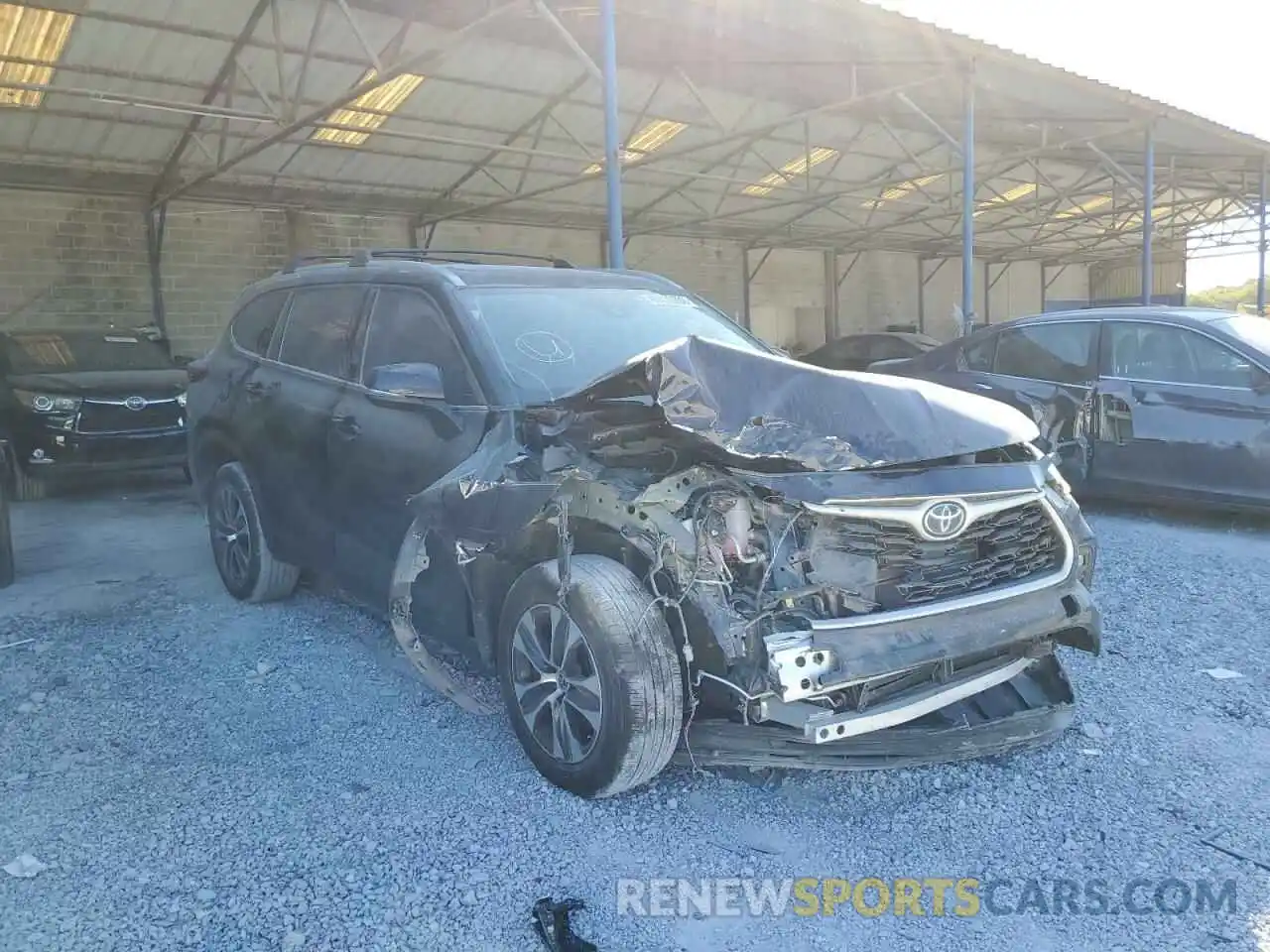 1 Photograph of a damaged car 5TDGARAH2NS510181 TOYOTA HIGHLANDER 2022