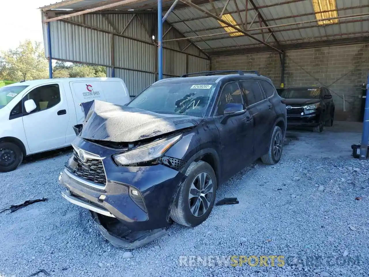 2 Photograph of a damaged car 5TDGARAH2NS510181 TOYOTA HIGHLANDER 2022