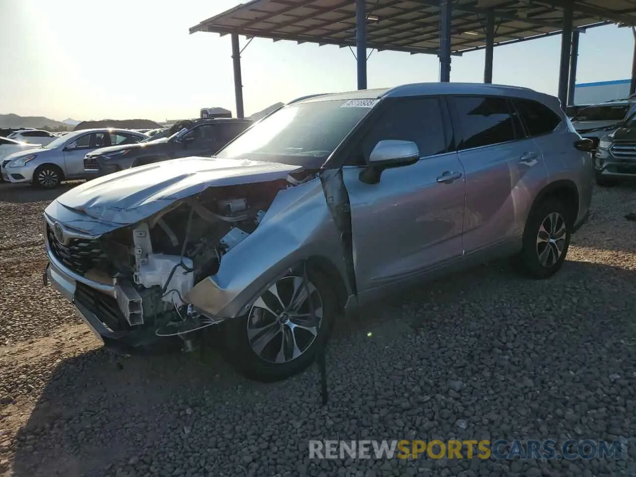 1 Photograph of a damaged car 5TDGARAH5NS516055 TOYOTA HIGHLANDER 2022