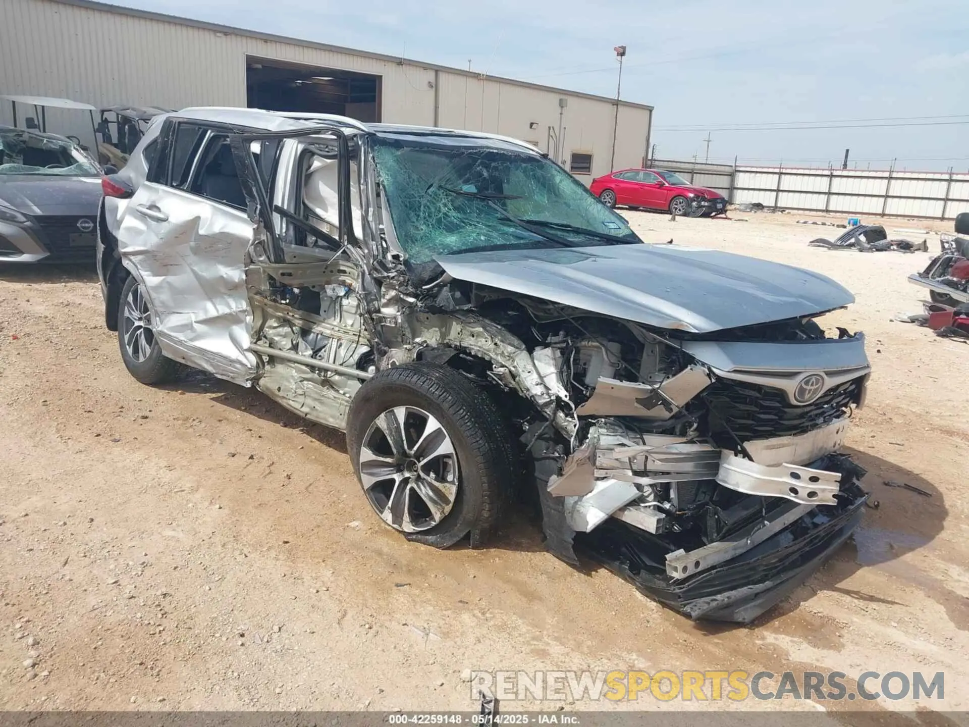 1 Photograph of a damaged car 5TDGARAH9NS515975 TOYOTA HIGHLANDER 2022