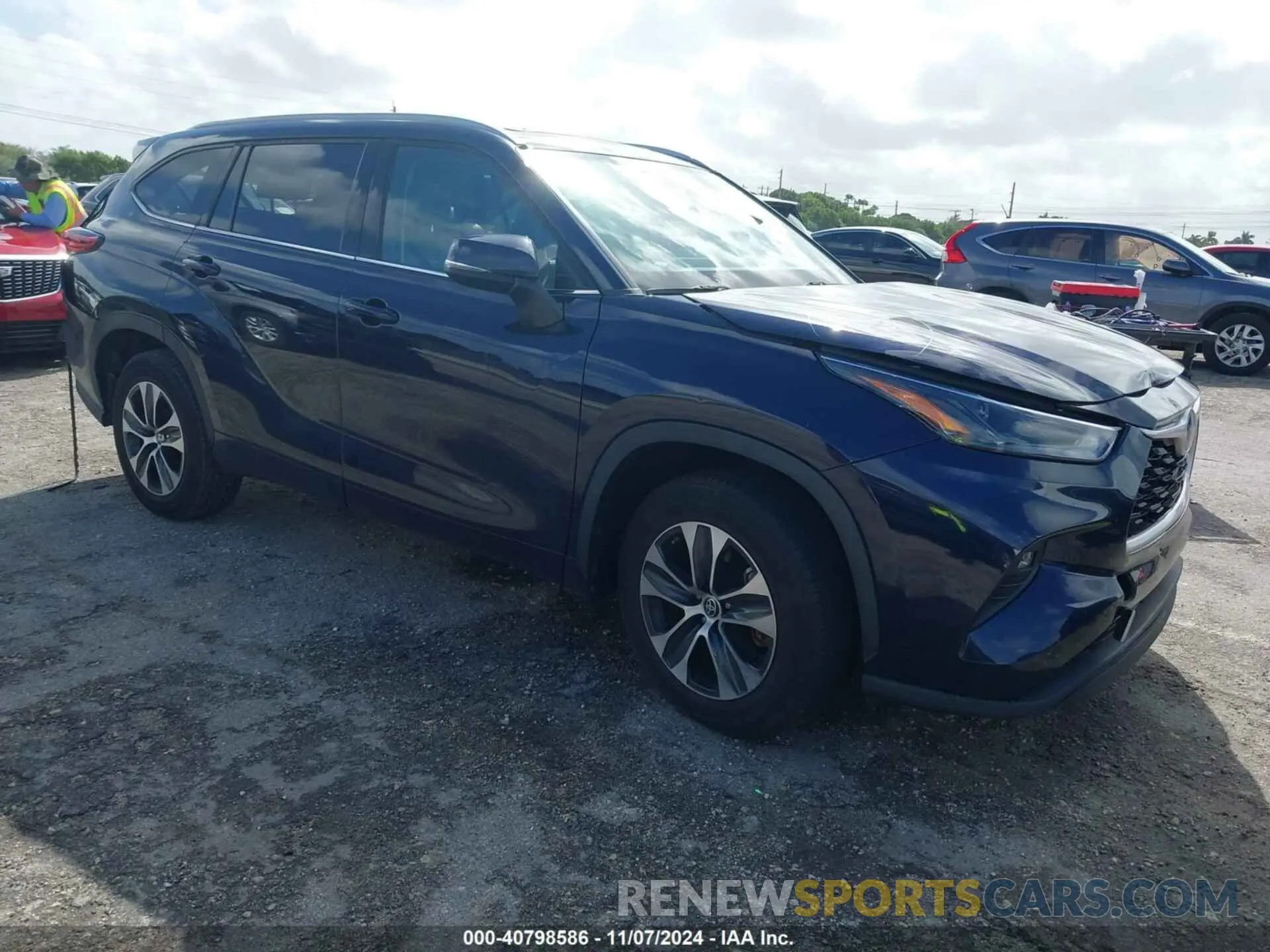 1 Photograph of a damaged car 5TDGARAHXNS510042 TOYOTA HIGHLANDER 2022