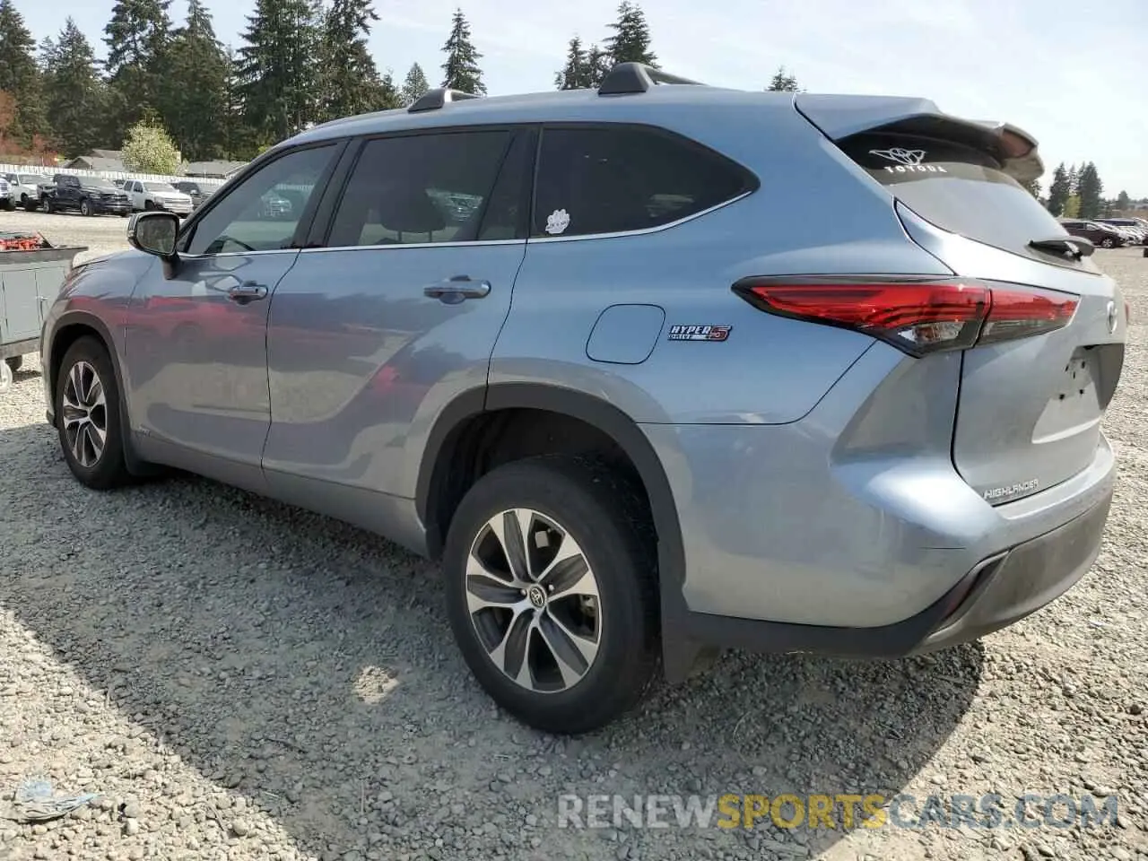 2 Photograph of a damaged car 5TDGBRCH2NS093333 TOYOTA HIGHLANDER 2022