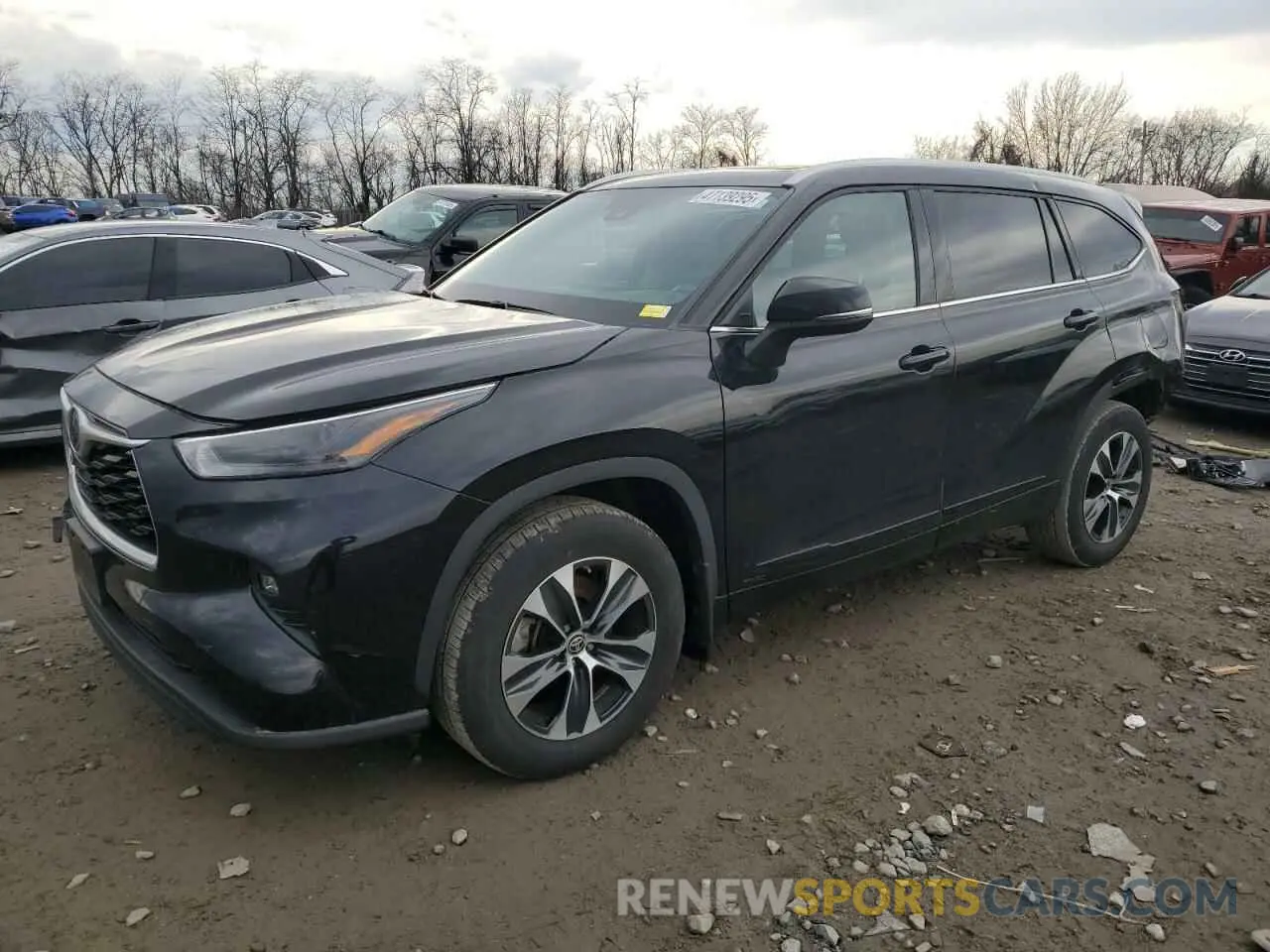 1 Photograph of a damaged car 5TDGBRCH2NS554661 TOYOTA HIGHLANDER 2022