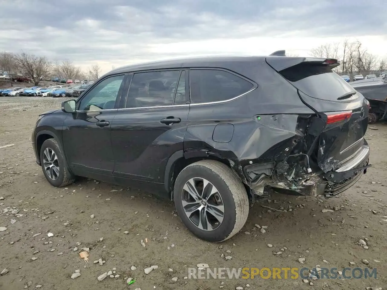 2 Photograph of a damaged car 5TDGBRCH2NS554661 TOYOTA HIGHLANDER 2022