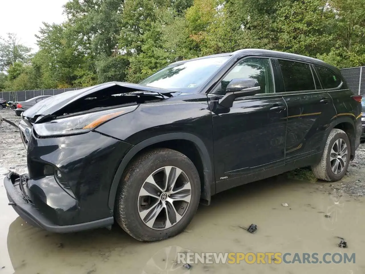 1 Photograph of a damaged car 5TDGBRCH3NS557505 TOYOTA HIGHLANDER 2022