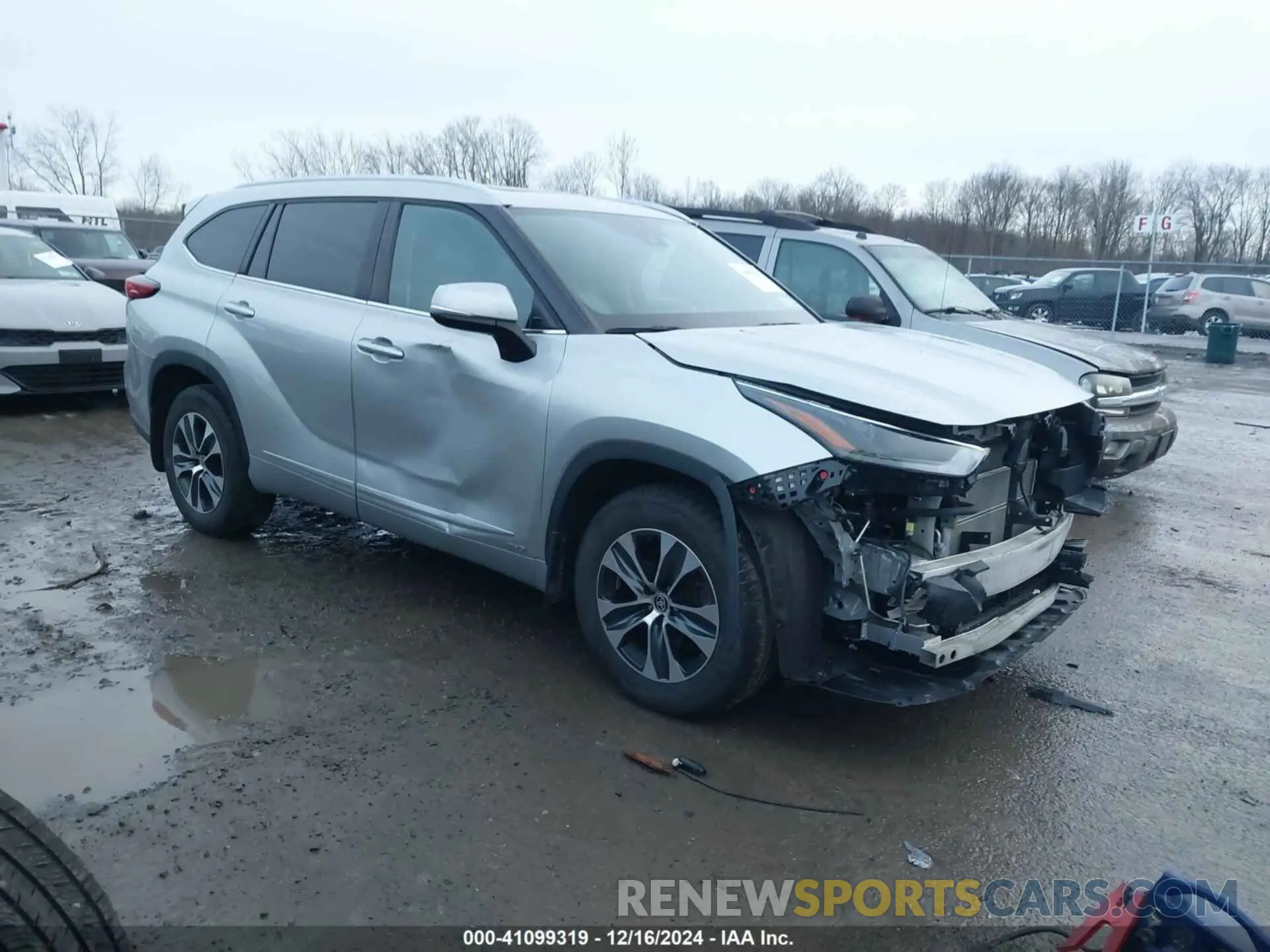 1 Photograph of a damaged car 5TDGBRCH5NS538129 TOYOTA HIGHLANDER 2022