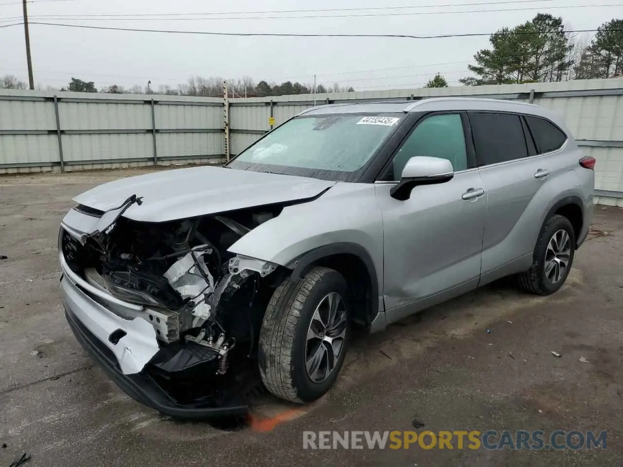 1 Photograph of a damaged car 5TDGZRAH0NS095094 TOYOTA HIGHLANDER 2022