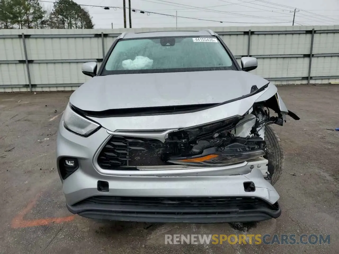 5 Photograph of a damaged car 5TDGZRAH0NS095094 TOYOTA HIGHLANDER 2022