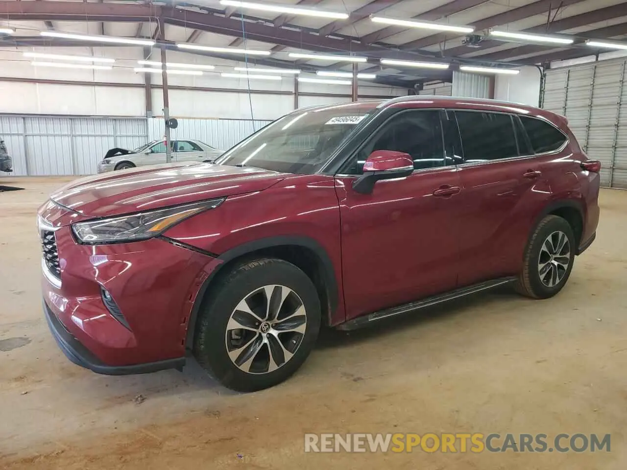 1 Photograph of a damaged car 5TDGZRAH1NS135845 TOYOTA HIGHLANDER 2022