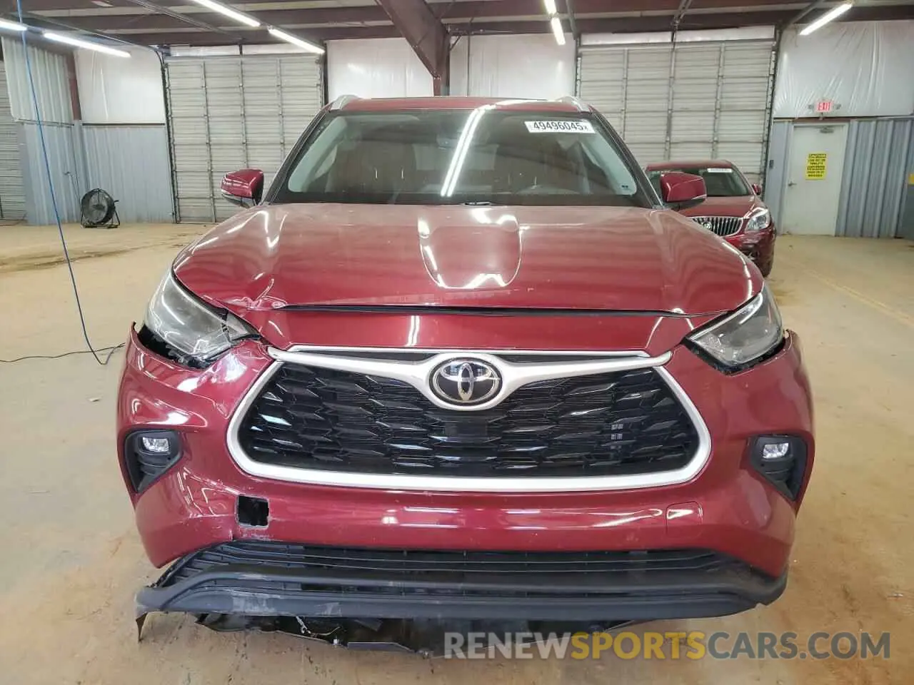 5 Photograph of a damaged car 5TDGZRAH1NS135845 TOYOTA HIGHLANDER 2022
