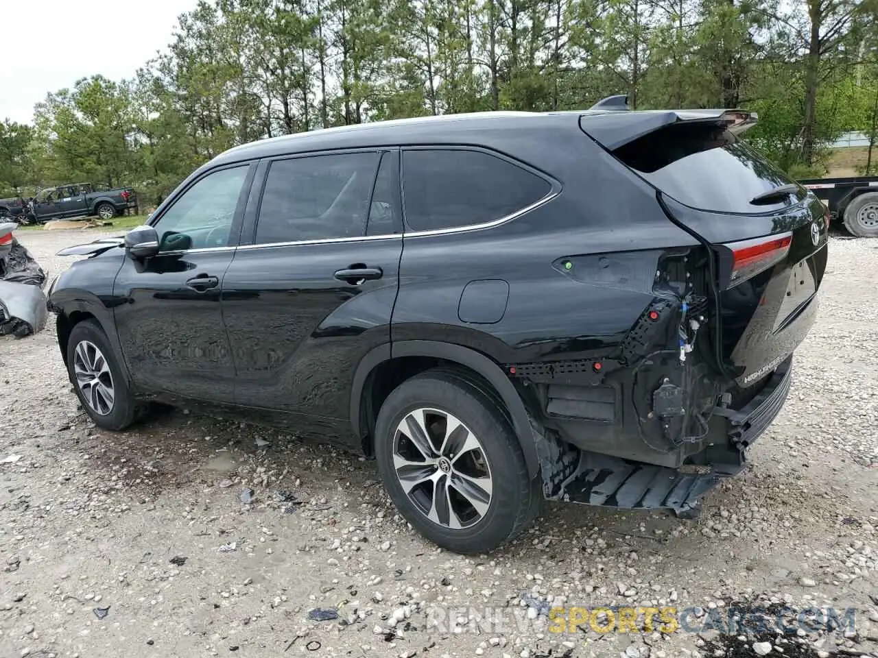2 Photograph of a damaged car 5TDGZRAH1NS553600 TOYOTA HIGHLANDER 2022