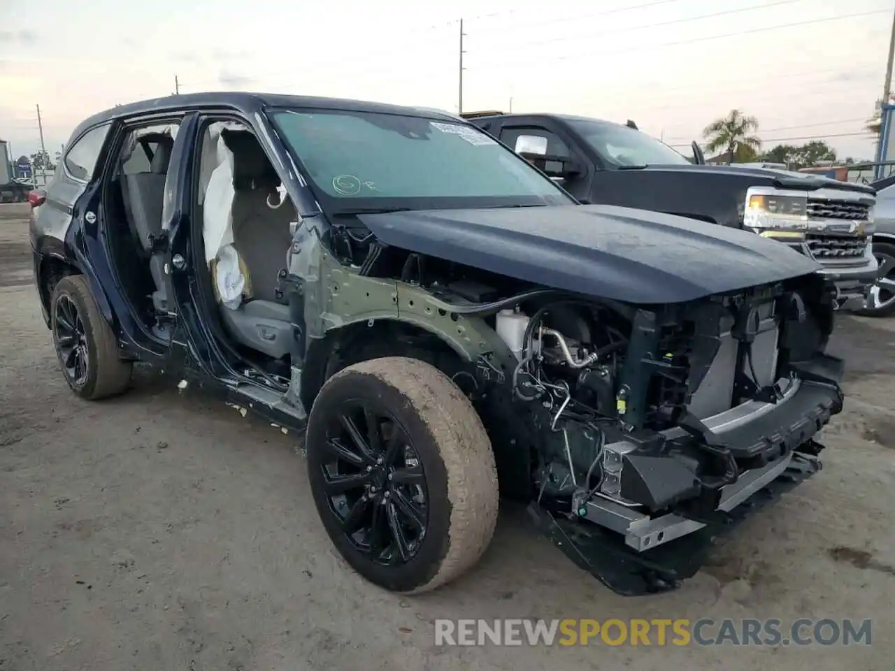 1 Photograph of a damaged car 5TDGZRAH2NS120531 TOYOTA HIGHLANDER 2022