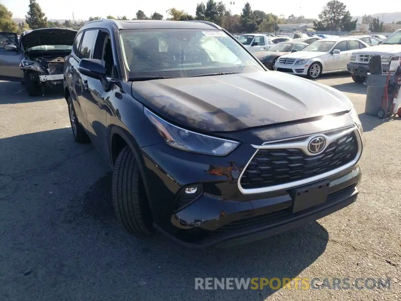 1 Photograph of a damaged car 5TDGZRAH2NS543044 TOYOTA HIGHLANDER 2022