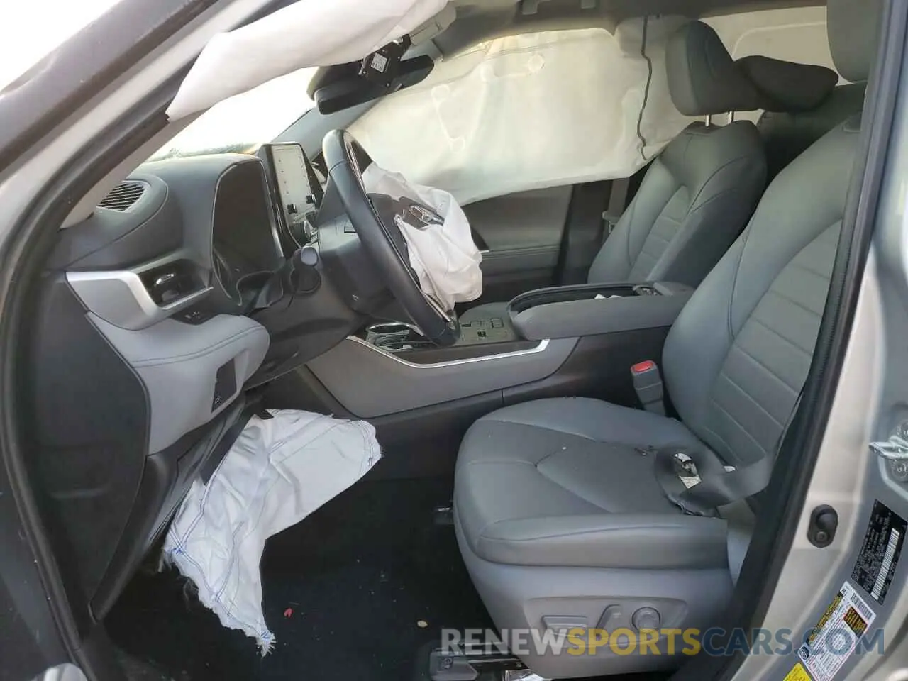 7 Photograph of a damaged car 5TDGZRAH2NS550768 TOYOTA HIGHLANDER 2022