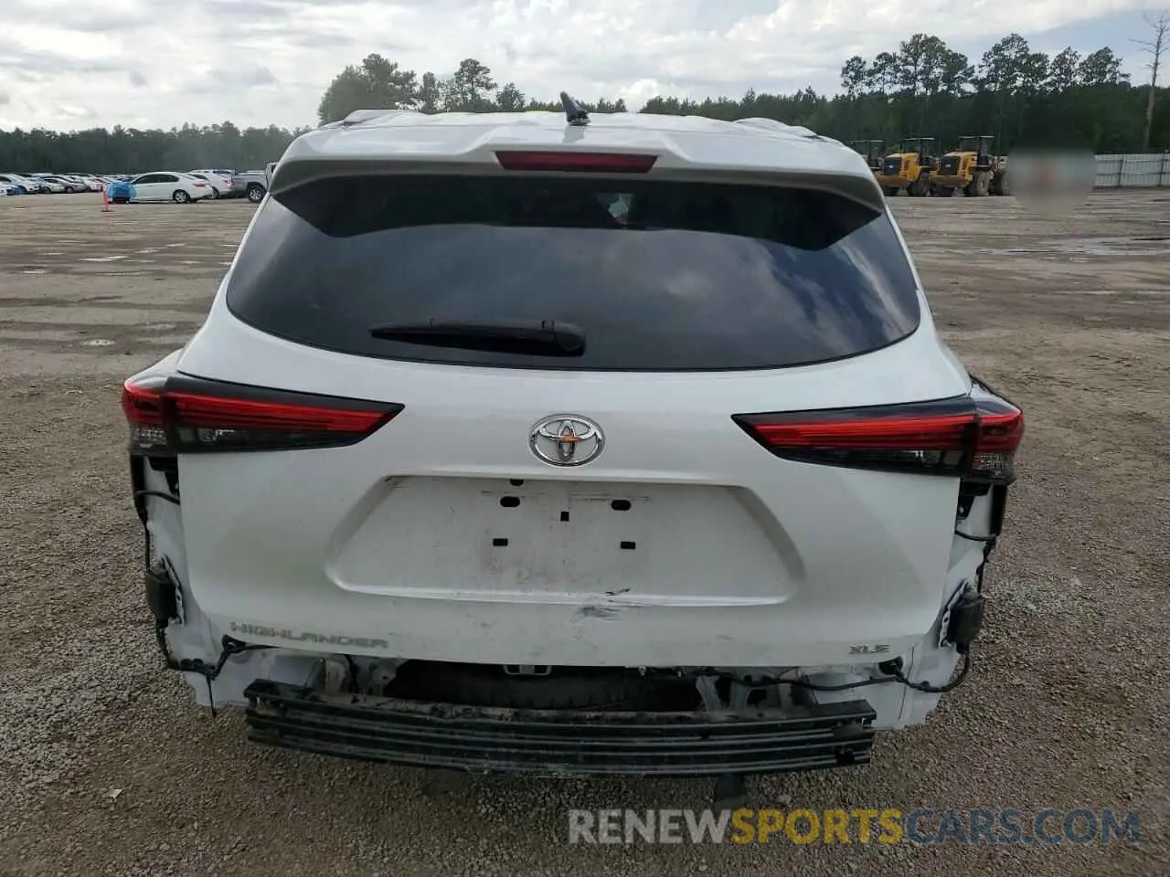 6 Photograph of a damaged car 5TDGZRAH2NS559843 TOYOTA HIGHLANDER 2022