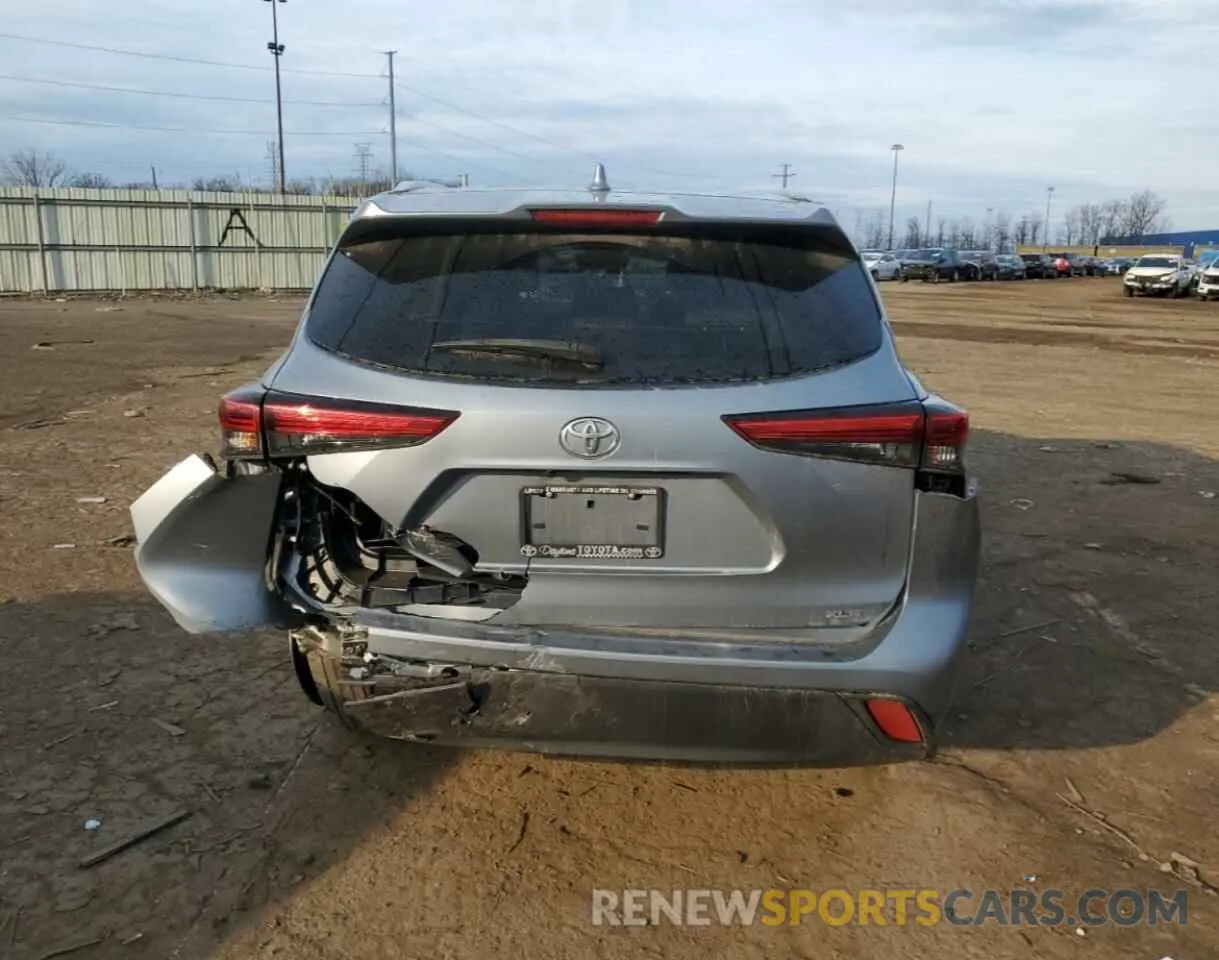 6 Photograph of a damaged car 5TDGZRAH3NS102958 TOYOTA HIGHLANDER 2022