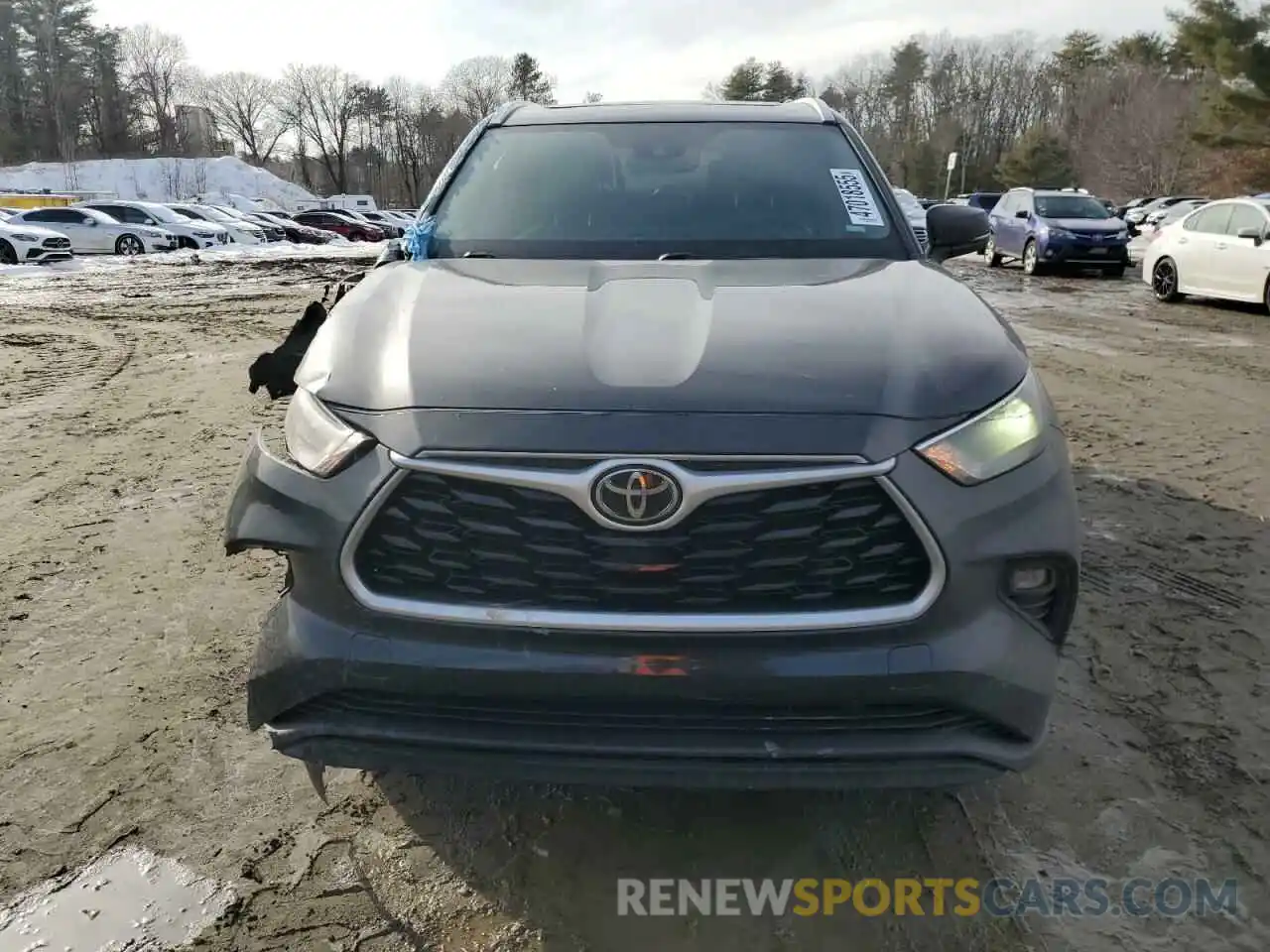 5 Photograph of a damaged car 5TDGZRAH3NS111837 TOYOTA HIGHLANDER 2022