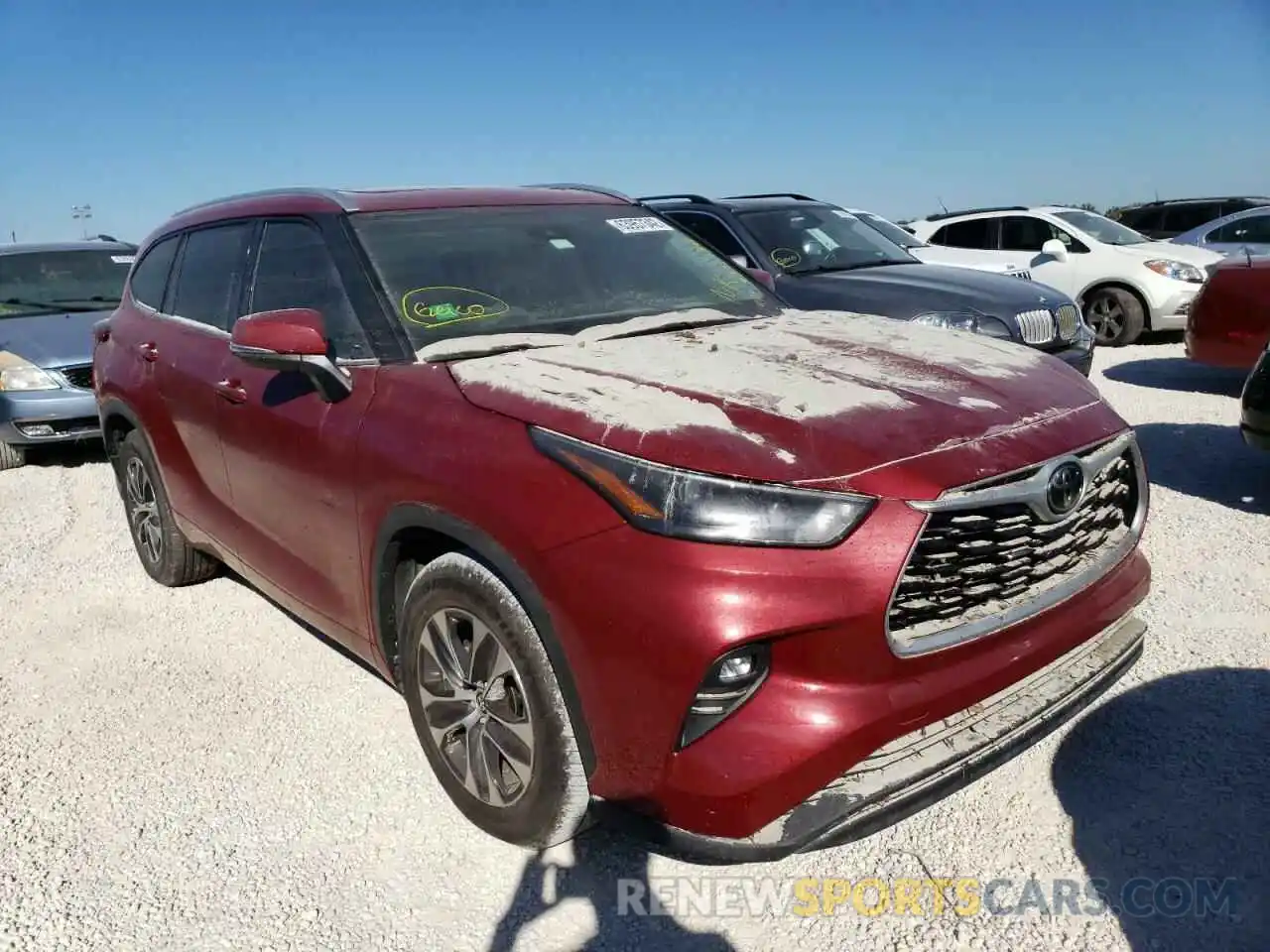 1 Photograph of a damaged car 5TDGZRAH3NS539049 TOYOTA HIGHLANDER 2022